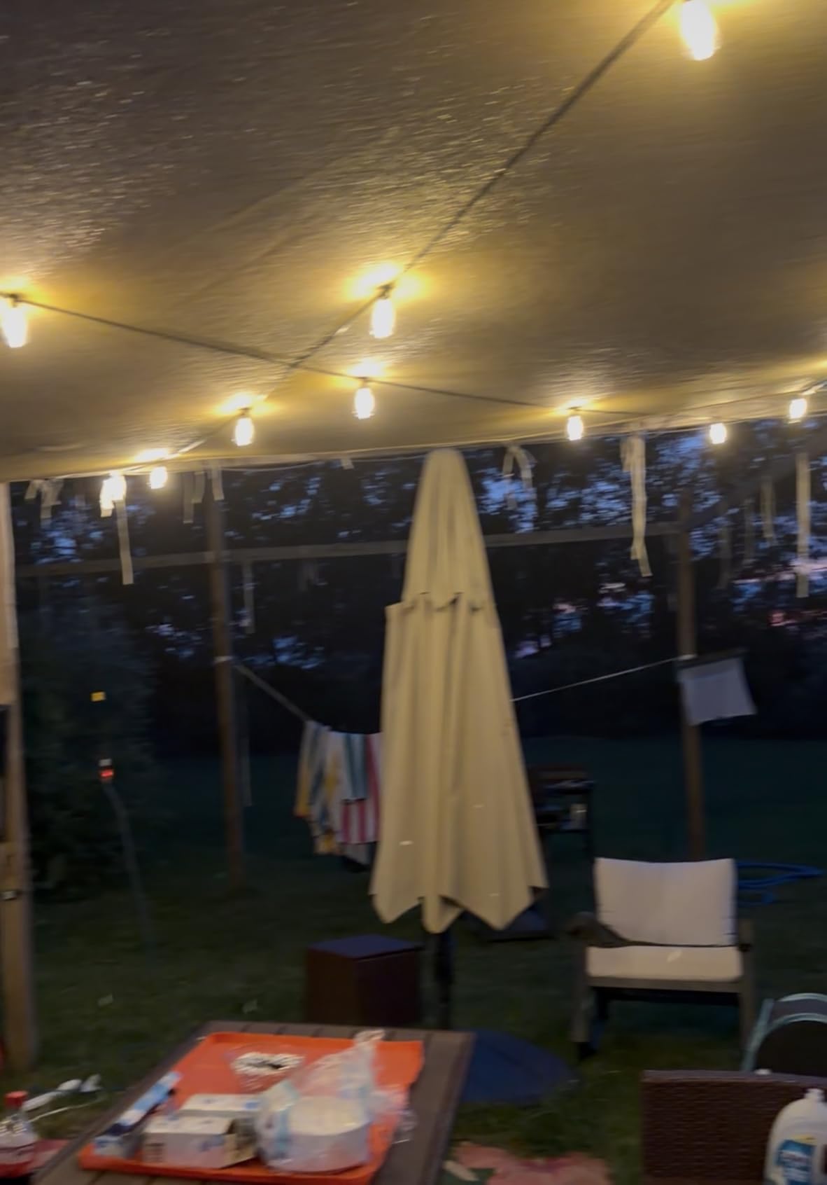 addlon 100FT LED Outdoor String Lights with Remote Waterproof Patio Lights with Shatterproof ST38 Replaceable Bulbs, Dimmable Outside Hanging Light Connectable for Porch, Backyard customer photo 2