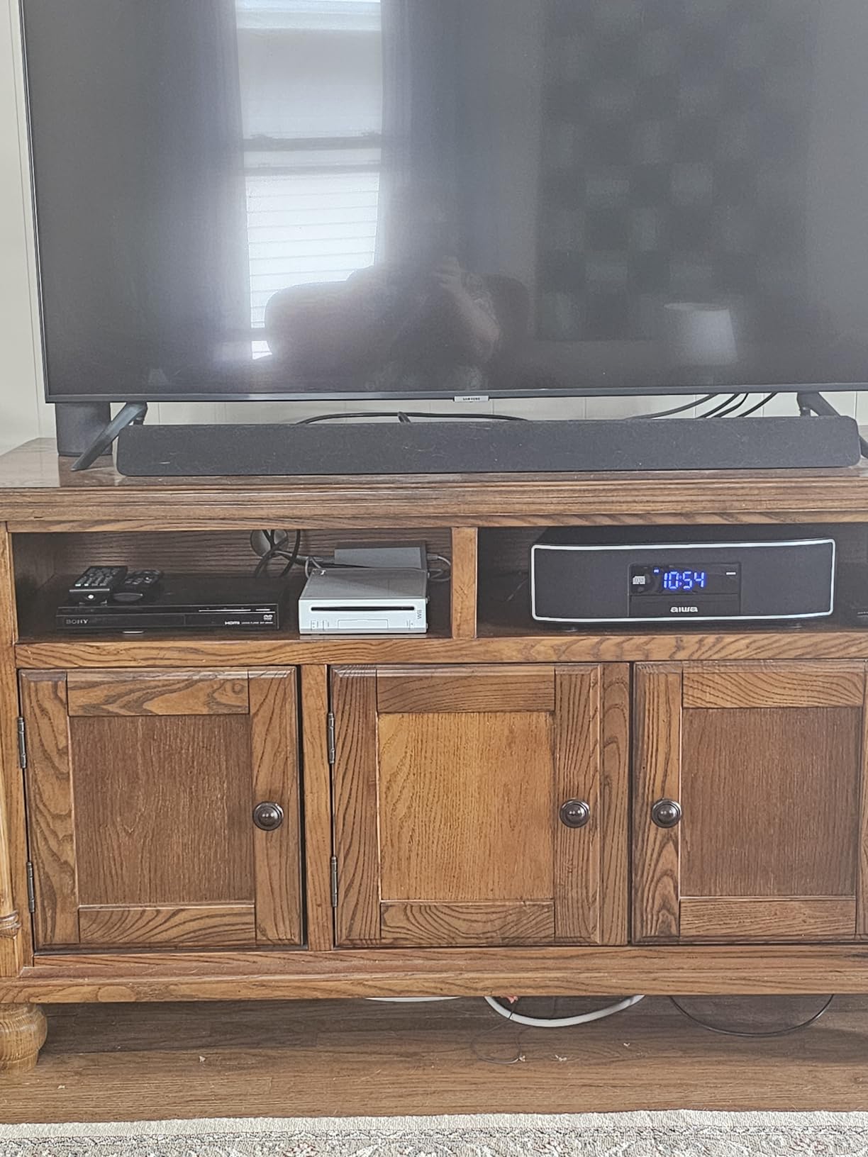 Aiwa - Bluetooth Home Speaker System, 30W RMS, CD Player, FM Radio (Black) customer photo 1