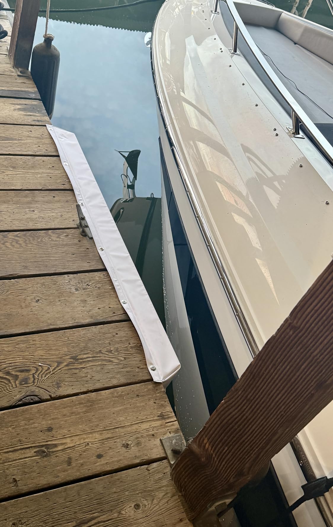 Better Boat Dock Bumpers, 6x4 Inch High Density Foam Boat Dock Bumper Guards, Piling Bumper Pads for Dock Edge, Vertical or Horizontal Mounting, Stainless Steel Screws Included, UV Resistant Vinyl customer photo 2