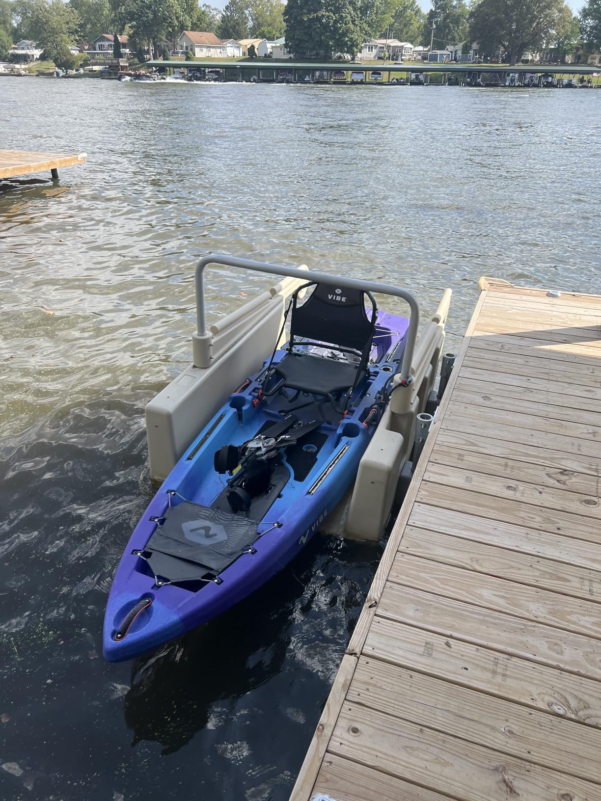 Personal Kayak Launch Station to Safely Launch Kayaks, Canoes, and Stand Up Paddle Boards, for Low-Profile Floating Docks, 85-Inch x 48-Inch x 50-Inch, Gray customer photo 1