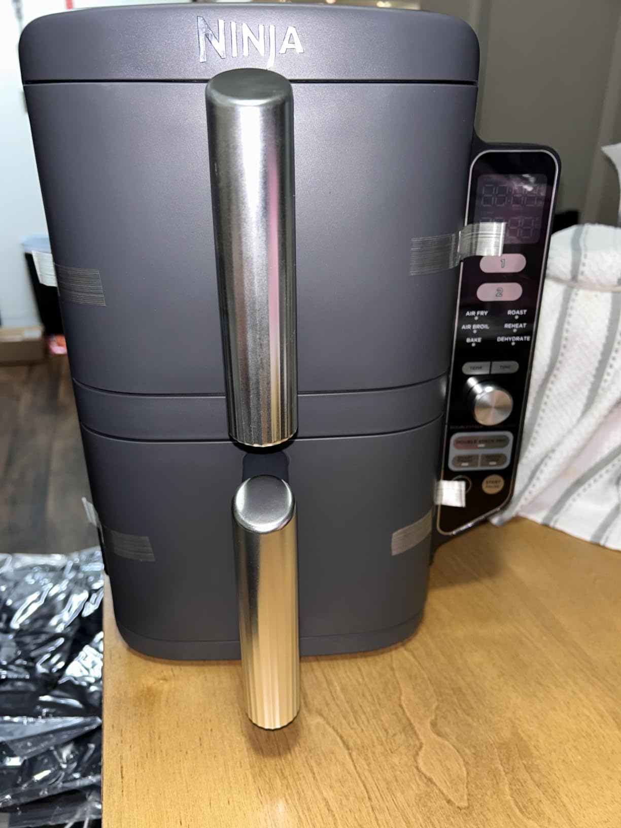 Ninja Foodi DoubleStack XL Smart Air Fryer, 2-Basket, 10 QT, 6-in-1, DoubleStack Technology Cooks 4 Foods at Once, Space Saving Design, Air Fry, Broil, Bake SL451 customer photo 1