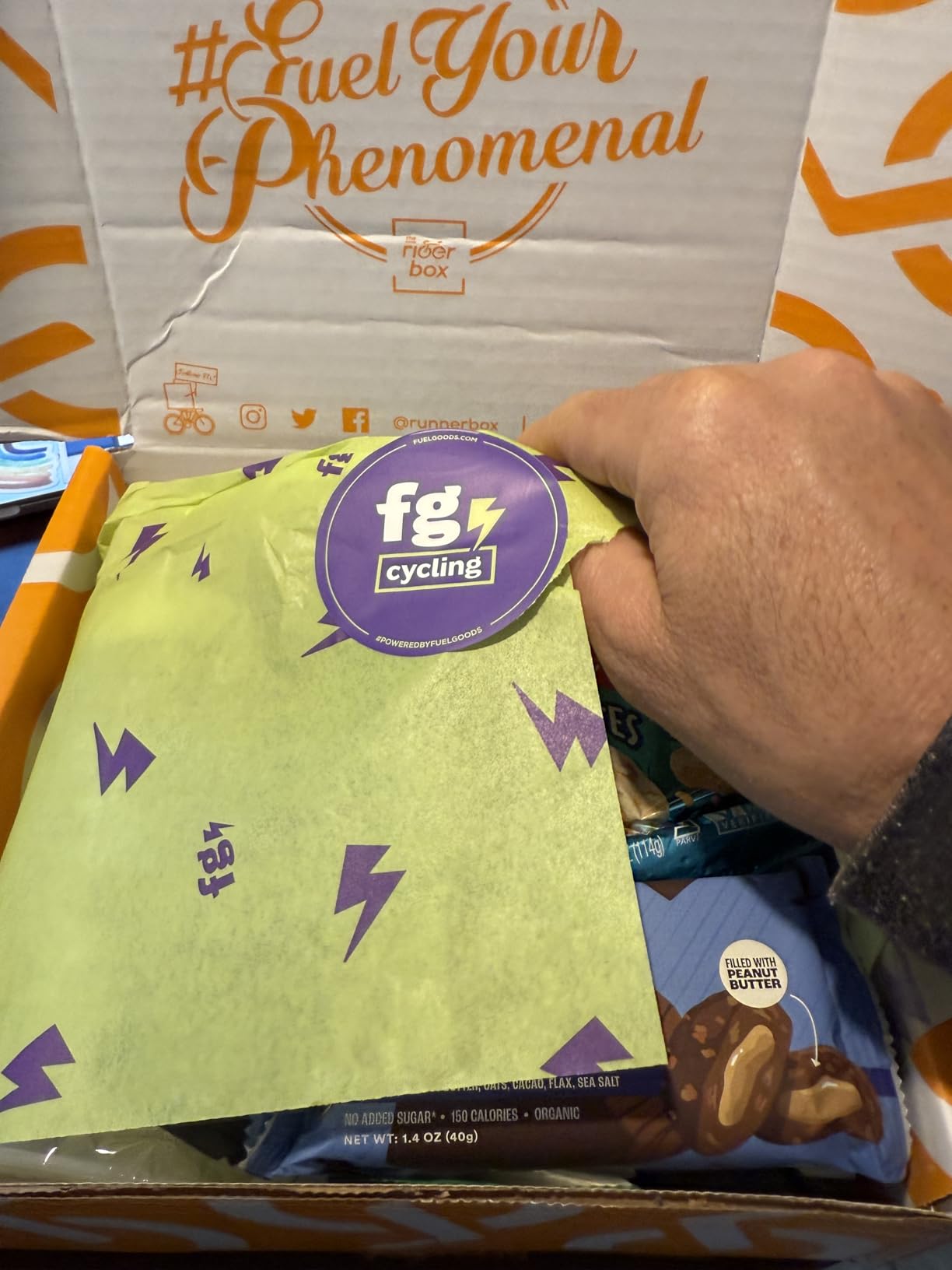 The RiderBox by Fuel Goods - Best Gifts for Cyclists, Premium Cyclists and Bikers Gift Box for Men and Women - Nutritional Snacks and Biking Accessories, Hand-Picked by Athletes, 10-12 Items Per Box customer photo 2
