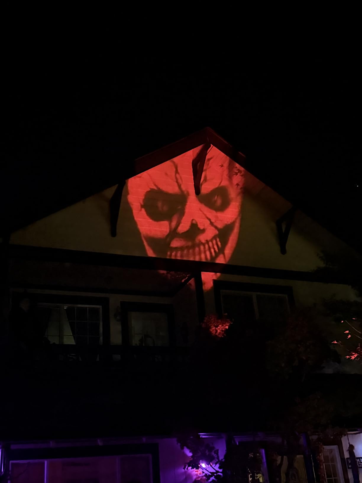 Halloween Decorations Outdoor, 3D Dynamic Red Skull Halloween Projector Lights, Waterproof Holiday Light for Window, Ground, Roof, Wall, Cemetery, Holiday Decor customer photo 1