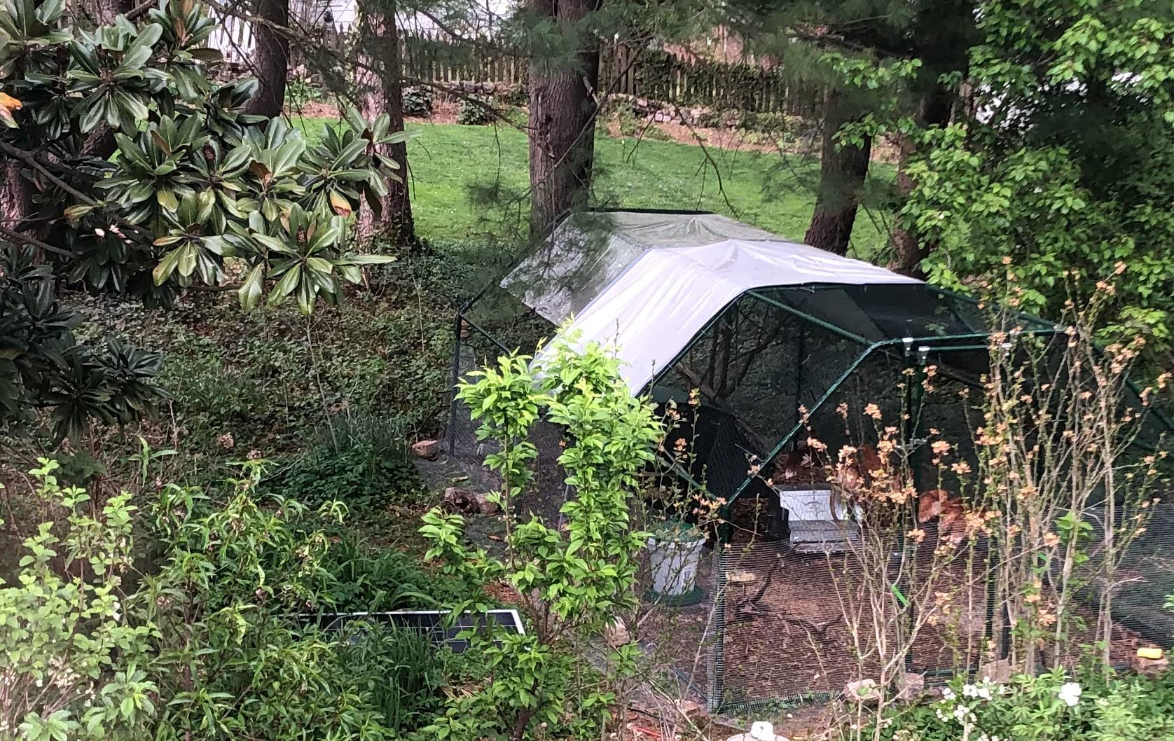 Polar Aurora Metal Chicken Coop, Large Outdoor Chicken Pen, Walk-in Chicken Run for 6-20 Chickens, Double Door Chicken House with Waterproof UV Protection Cover for Backyard (Spire-S) customer photo 2
