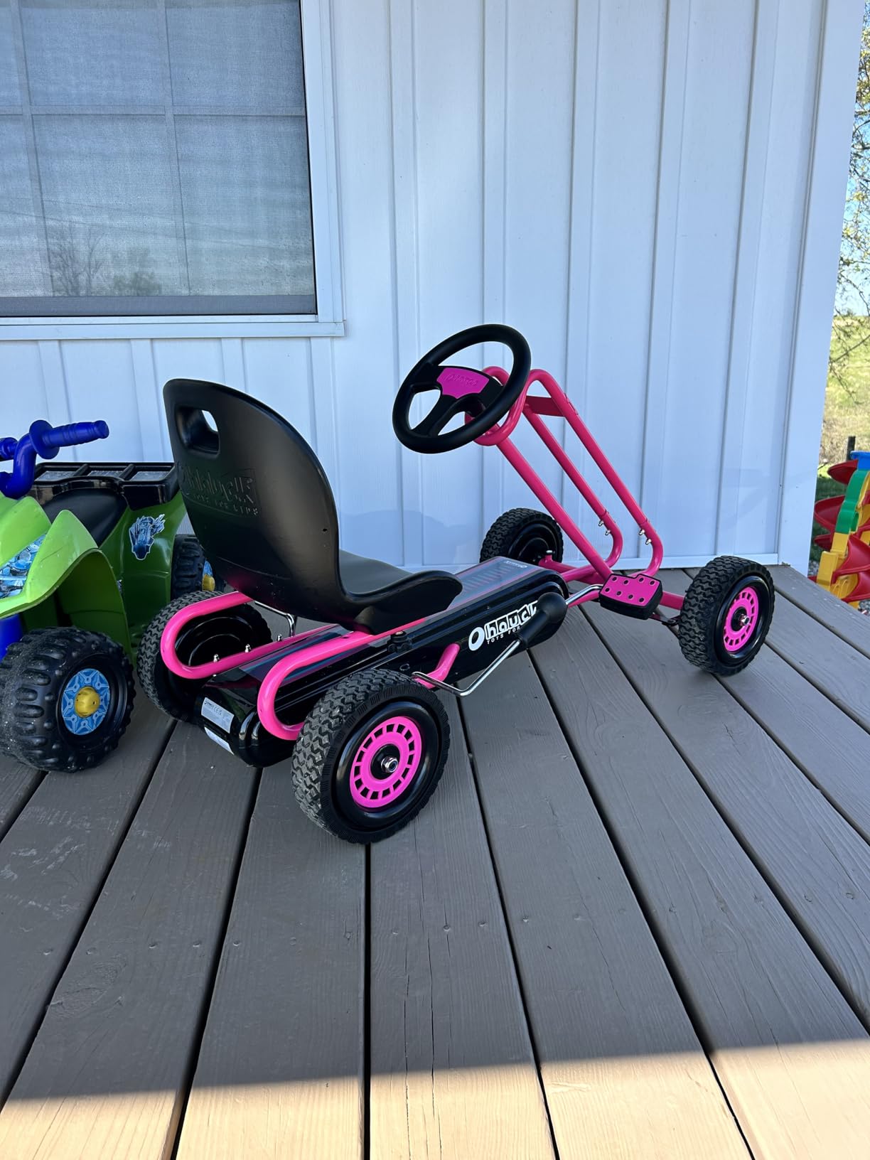 hauck Kids Pedal Go Kart, 4 Wheel Bike Cart, Ride for Ages 4-8, Red - Outdoor Bicycle Karts with Plastic Wheels for Boys and Girls customer photo 2
