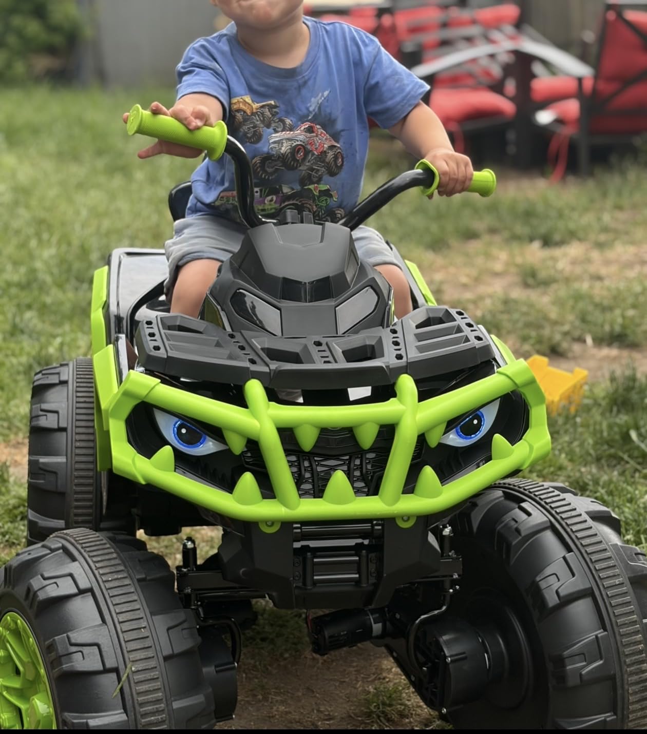 Hikiddo Shark Kids ATV 4 Wheeler, 24V 4WD Electric ATV Ride On Toy for Big Kids, 4X200W Motor, 5.6Mph Max Speed - Black customer photo 2