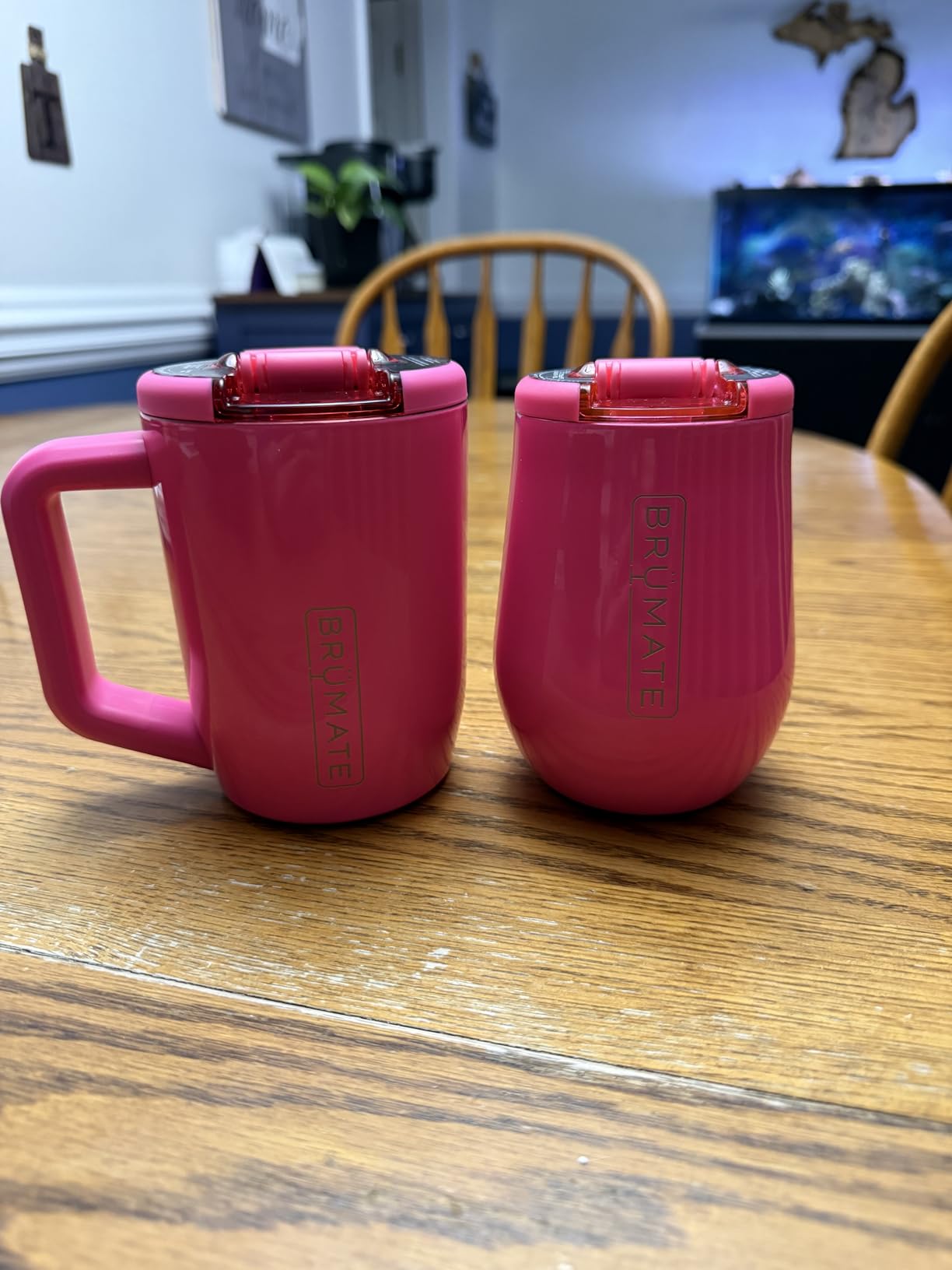 BrüMate Uncork'd 14oz 100% Leakproof Insulated Wine Tumbler | Locking Lid | Insulated Stainless Steel Wine Glass | Perfect For Travel & Outdoors | BPA-Free (Neon Pink) customer photo 1