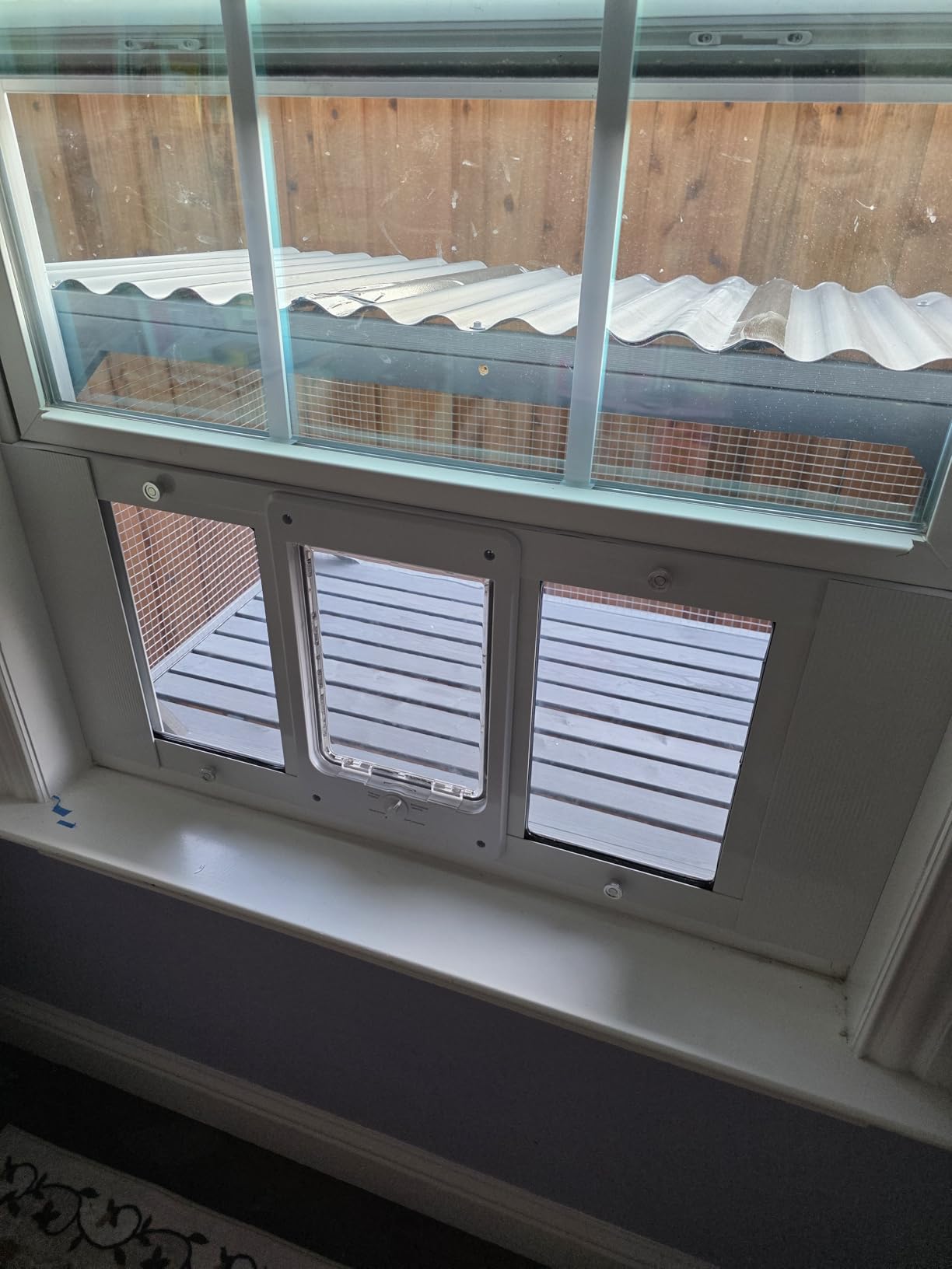Catio Outdoor Cat Enclosure Window Perch for Sunbathing, Napping, Overlooking Hammock for Safely Enjoying Outdoor Sights - All Weather Use customer photo 1
