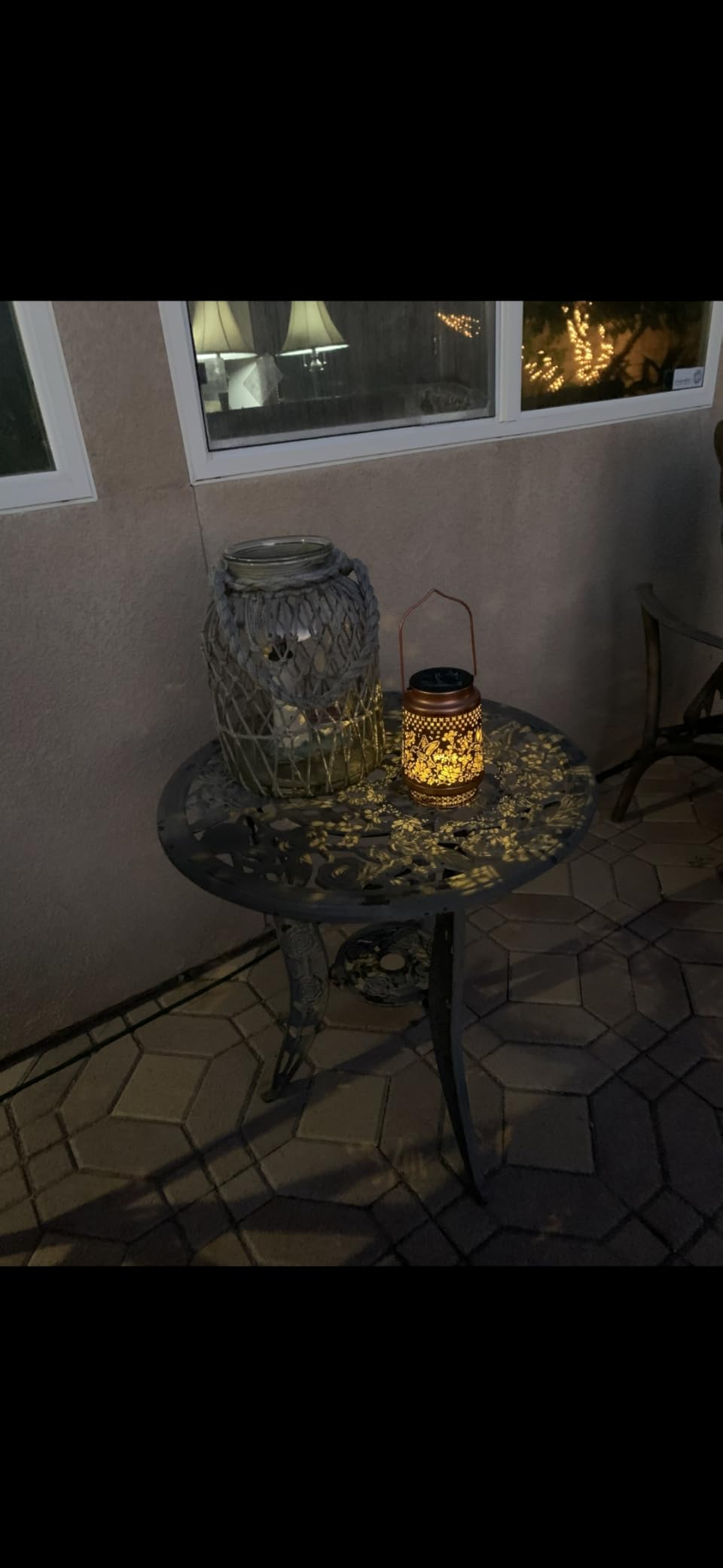 Solar Lanterns Outdoor Waterproof Hummingbird Elegant Garden Decor Birthday Gifts for Women Mom Grandma Sister Metal Hanging Solar Lights Outside Gardening Decorations for Backyard, Patio, Lawn, Porch customer photo 2