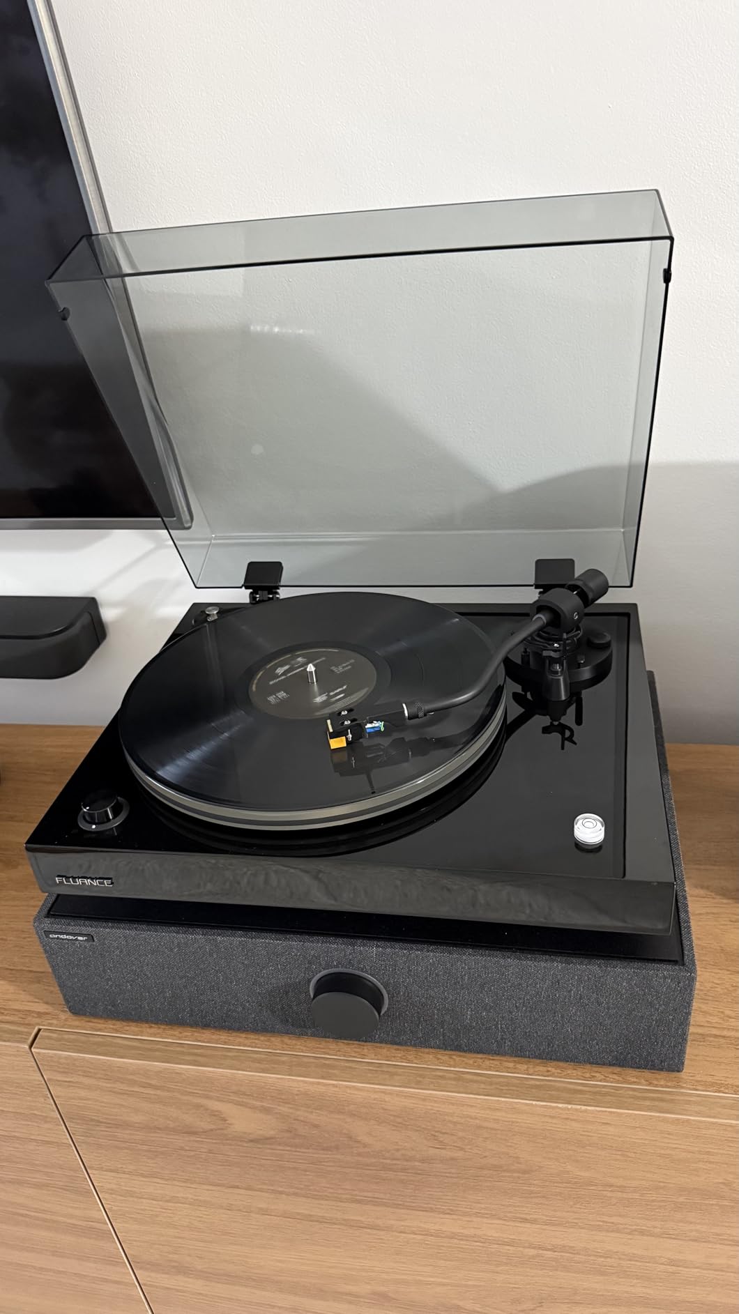 Andover Audio SpinBase MAX 2 Premium Speaker System - Bluetooth Streaming, Phono Pre-Amp, Capacitive Controls, IsoGroove Technology, Ideal for Turntables, Home Theater, and Hi-Fi Sound Setup - Black customer photo 1