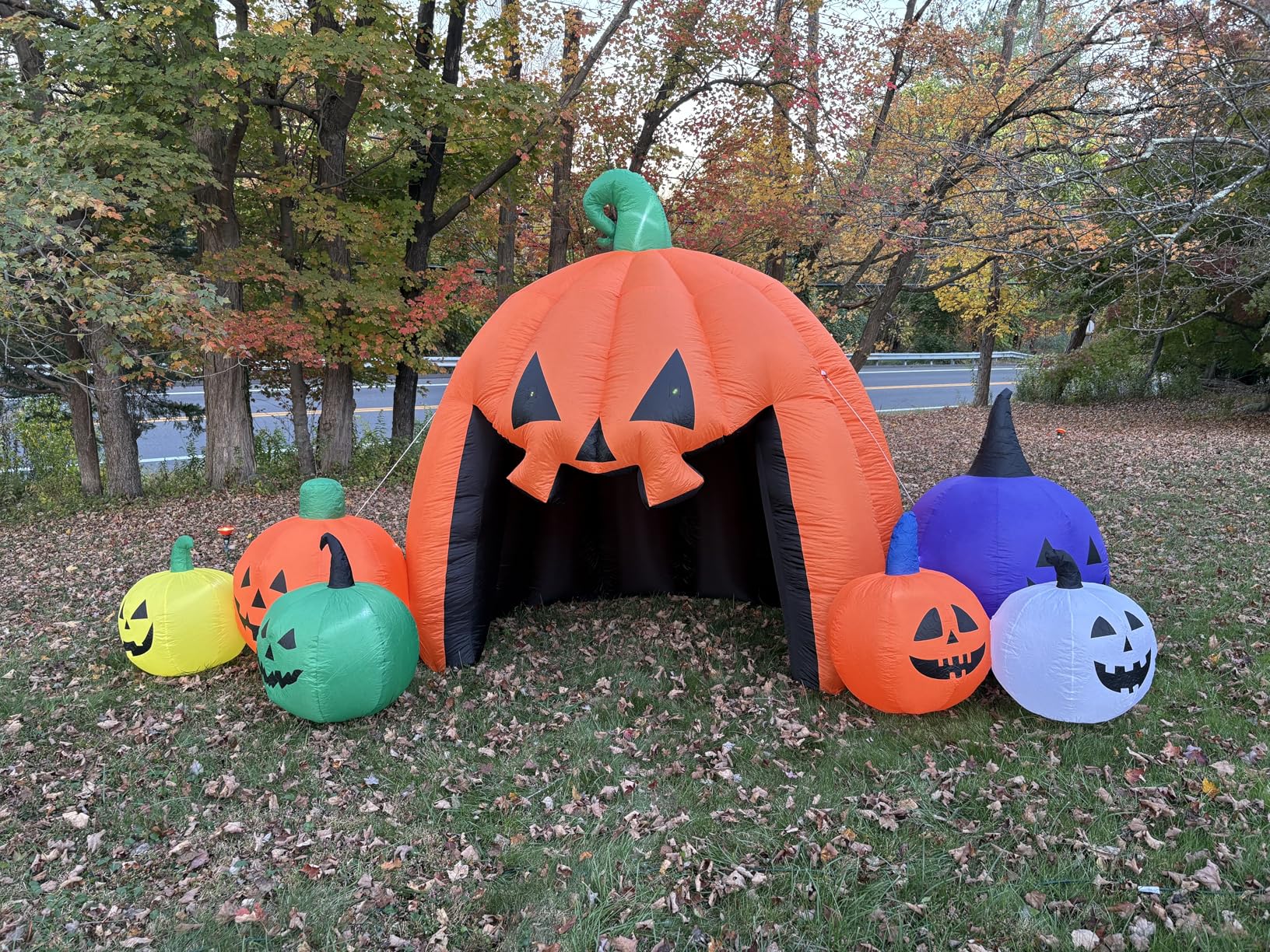 MGparty 14.5FT Halloween Inflatables Pumpkin Decorations Outdoor Built-in LED Lights Blow Up Pumpkin Inflatable Giant Halloween Yard Decoration for Indoor Outdoor Holiday Lawn Garden Decor customer photo 1