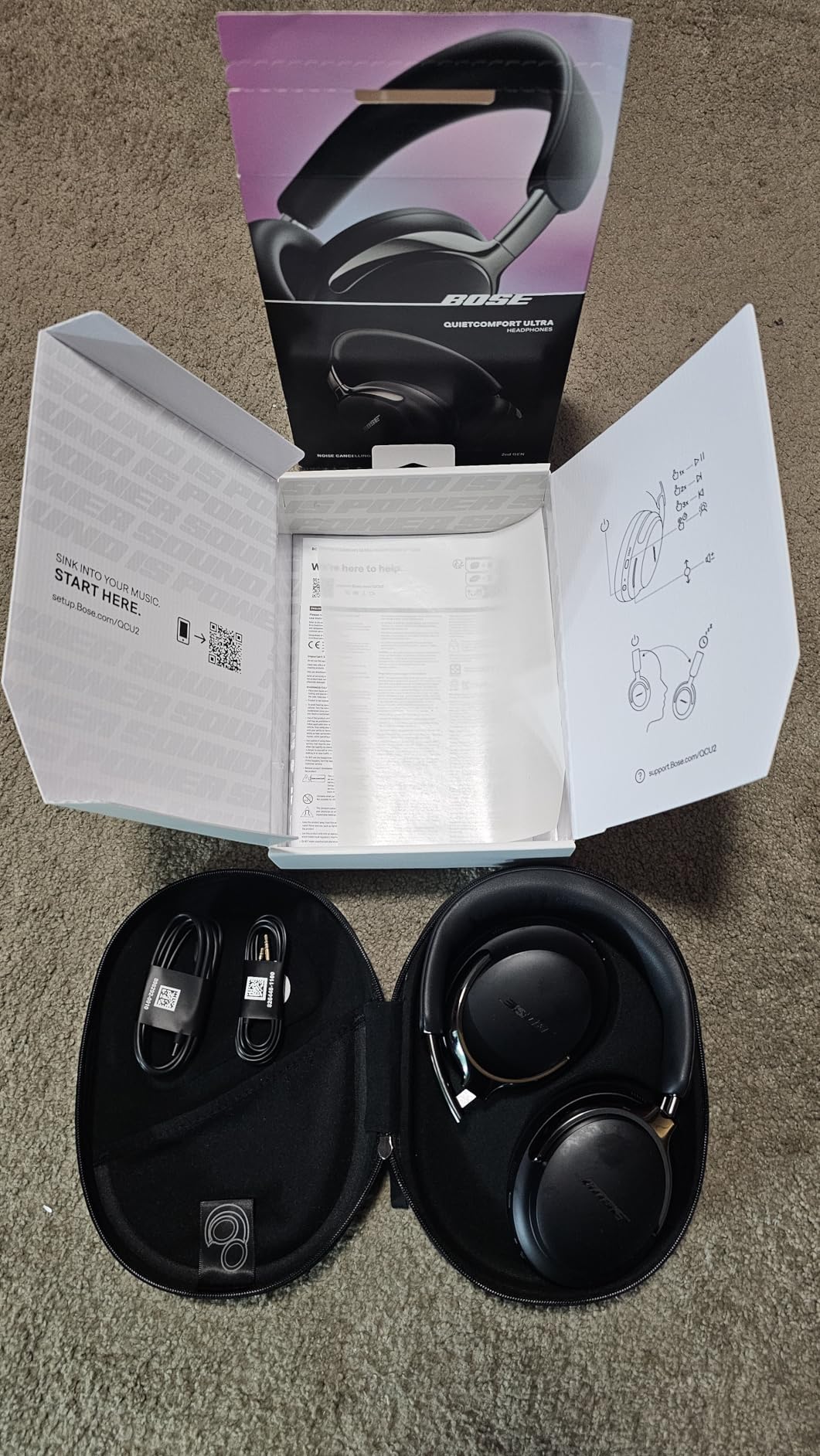 Bose QuietComfort Ultra Bluetooth Headphones (2nd Gen), Wireless Headphones with Spatial Audio, Over Ear Noise Cancelling with Mic, Up to 30 Hours of Playtime, Black customer photo 1