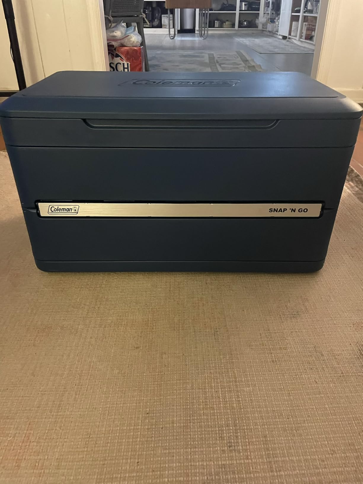 Coleman Snap N Go 45qt Collapsible Hard Cooler, Keeps ice Cold for up to 55 Hours, Holds up to 76 cans, Collapses up to 1/3 its Size, Can Hold up to 200 pounds, Blue Sky customer photo 2