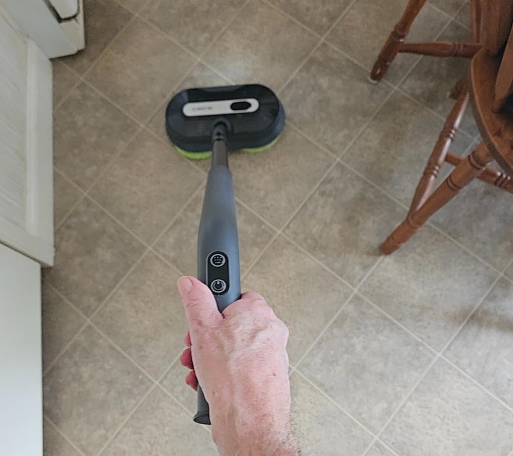 BLONEX Cordless Electric Mop with Spray & Detachable Water Tank, Lightweight Electric Spin Mop with Headlights for Hardwood Tile Laminate Floors, Long-Lasting Battery, Self-Propelled Floor Cleaner customer photo 1