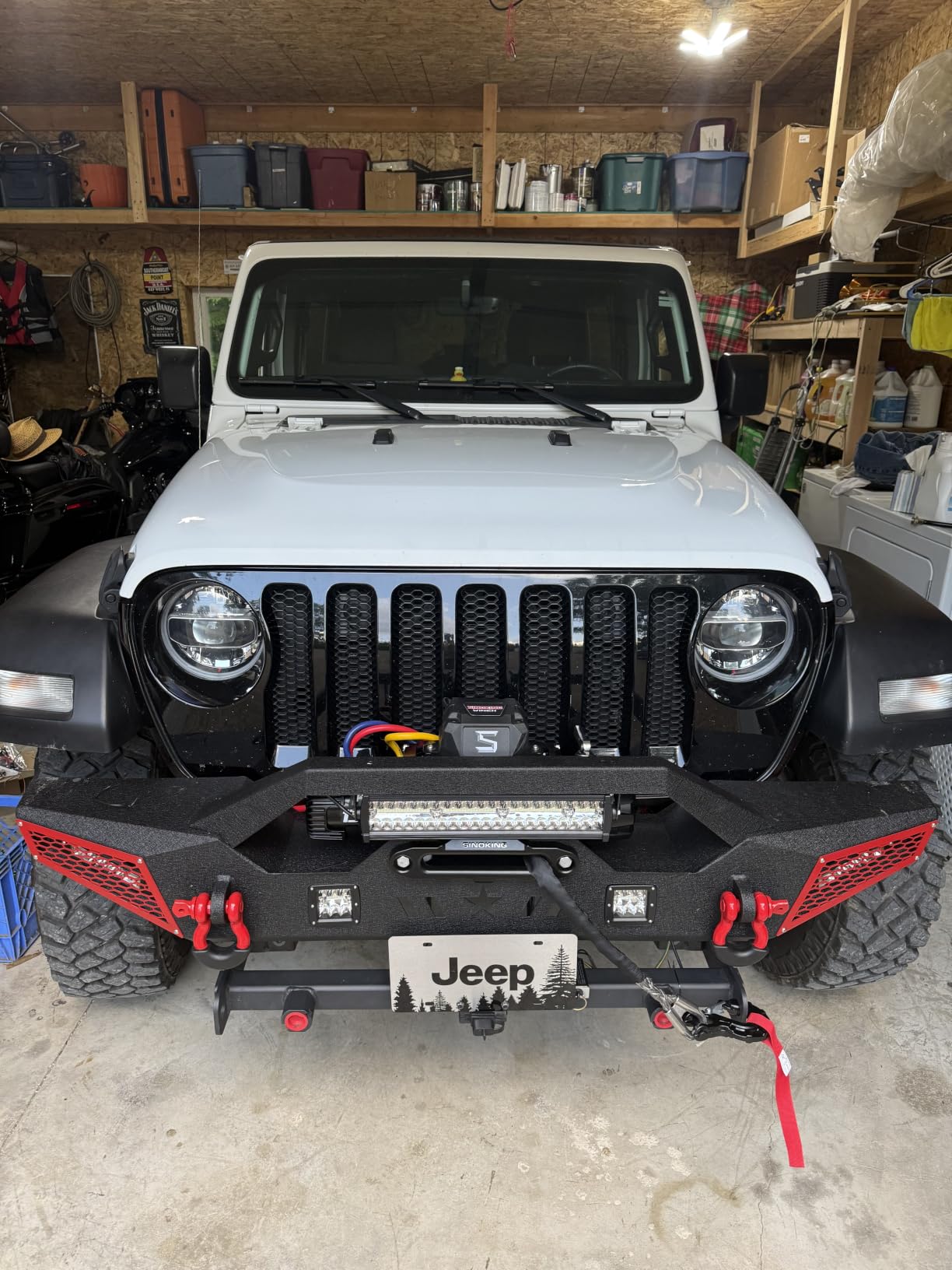 SINOKING PRO Series 13500 lb Electric Winch, 12V Towing Winch, Synthetic Rope, 2-in-1 Wired/Wireless Remote, Waterproof IP67, 7 HP Motor for Jeep, SUV, Truck & Trailer customer photo 1