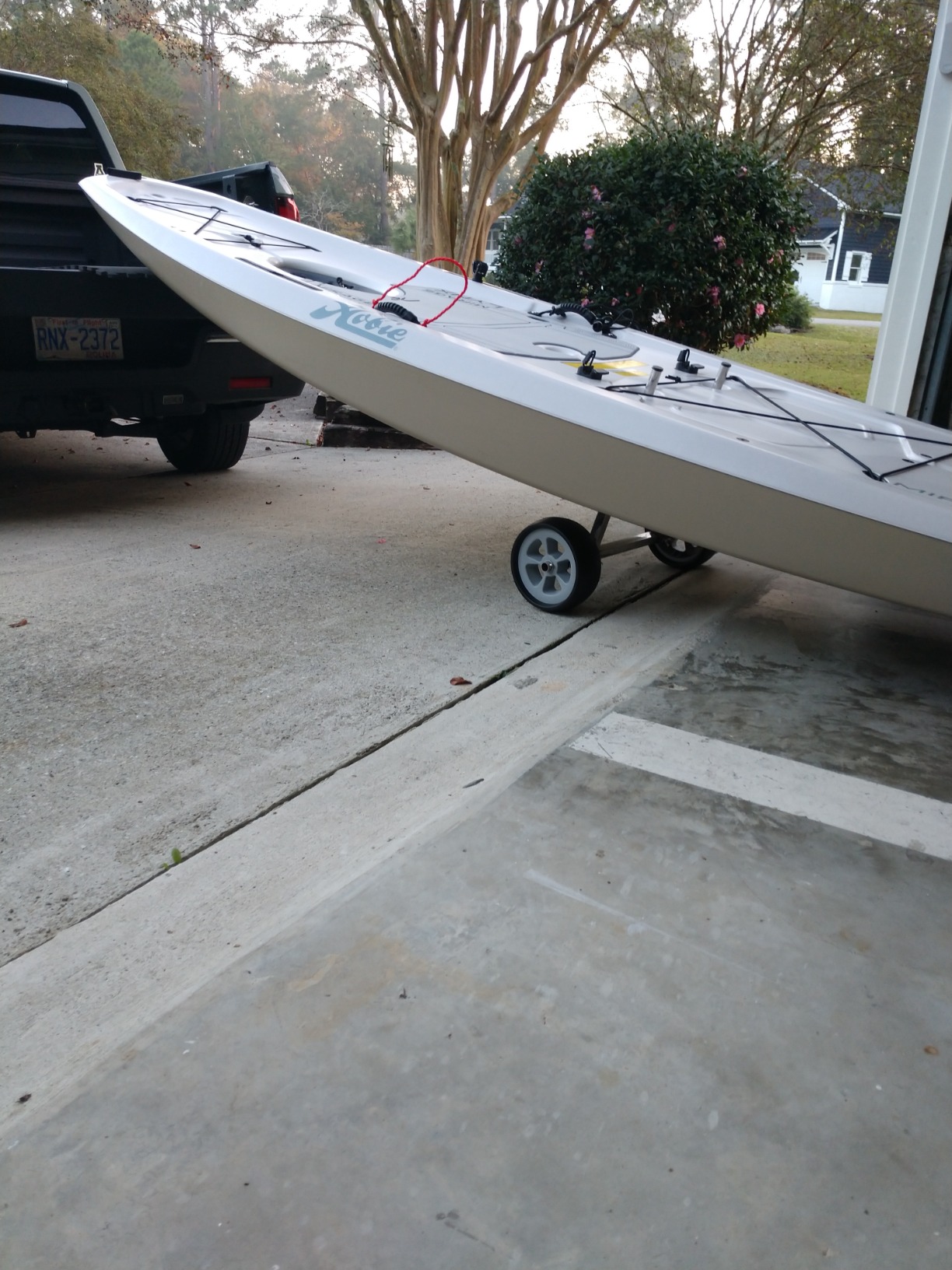 GanFindX Kayak Cart with Kayak Wheels, 240 lbs Heavy Duty Stainless Steel Kayak Dolly with Adjustable Width and Rubber Sleeves, for Kayak and Fishing Kayak Transport customer photo 1