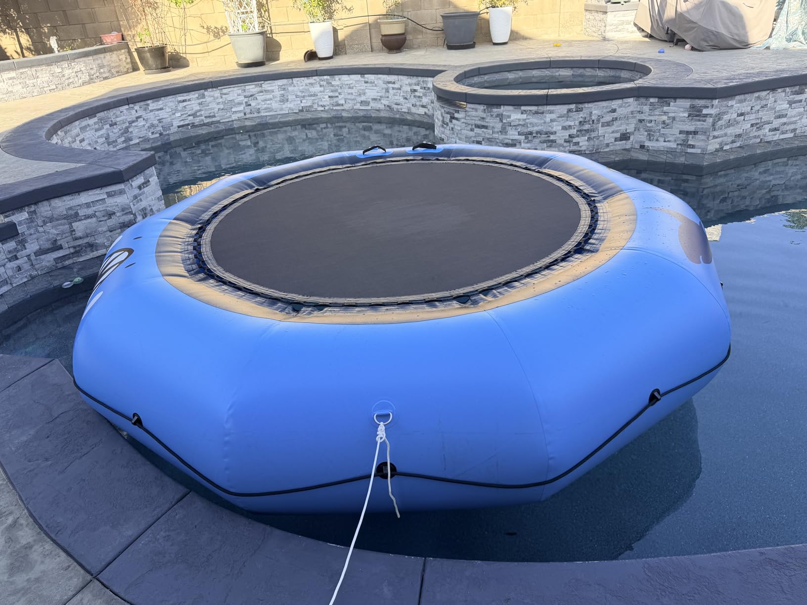 Zupapa Inflatable Water Trampoline 10 12 14FT with Pump Steel Anchors & Ladder for Lake Pool Ocean, Heavy Duty Jumping Platform for Family & Adults customer photo 2
