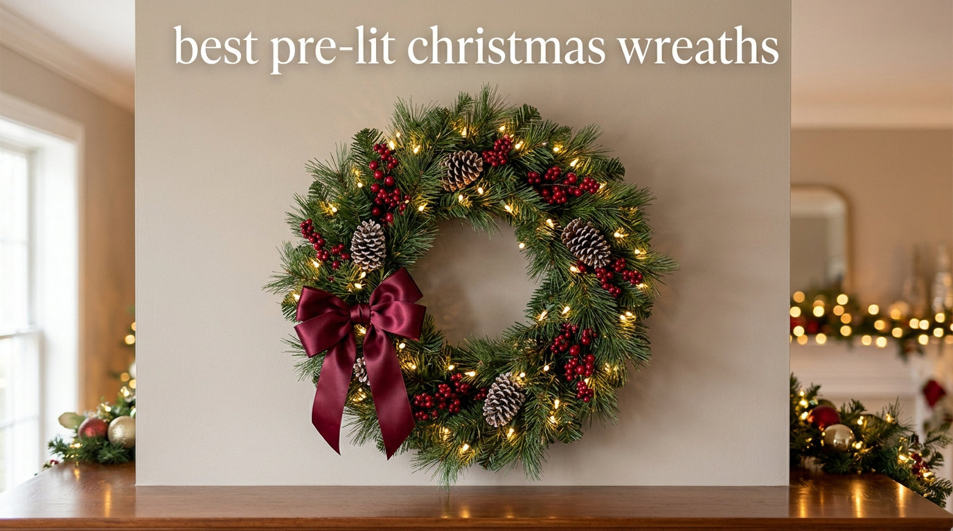 best pre-lit christmas wreaths