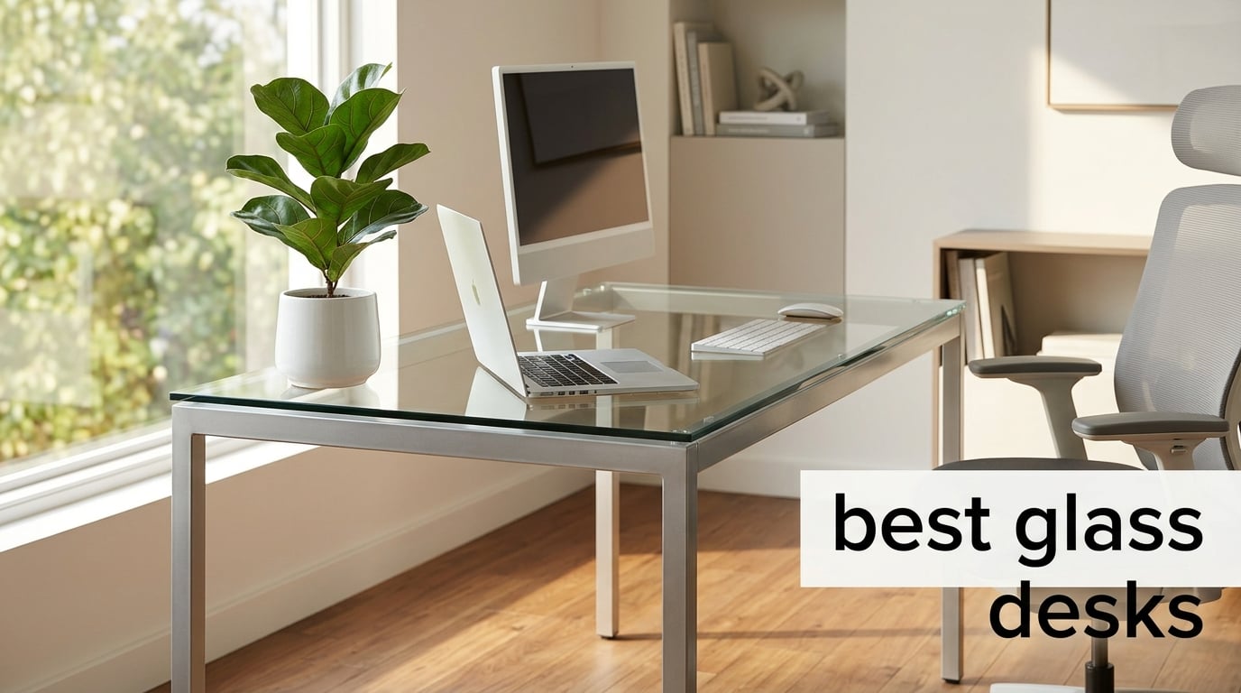 best glass desks