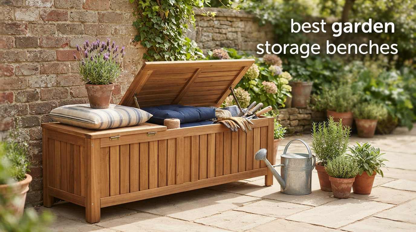 best garden storage benches
