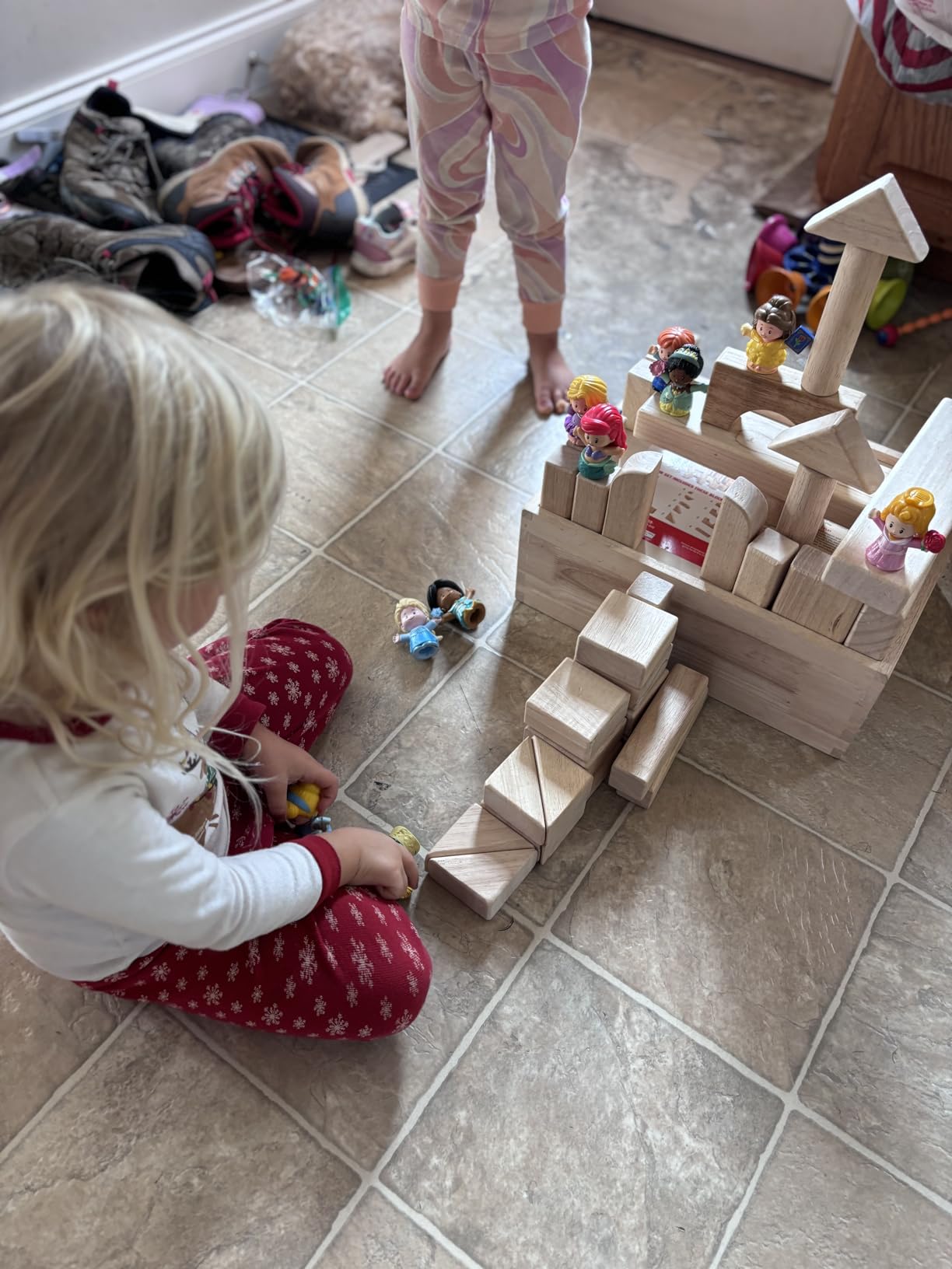 Melissa & Doug Standard Unit Solid-Wood Building Blocks with Wooden Storage Tray, 60-Piece Hardwood Sorting & Stacking Toys for Building & Balancing, Preschool Learning Toys for Kids Ages 3+ customer photo 2