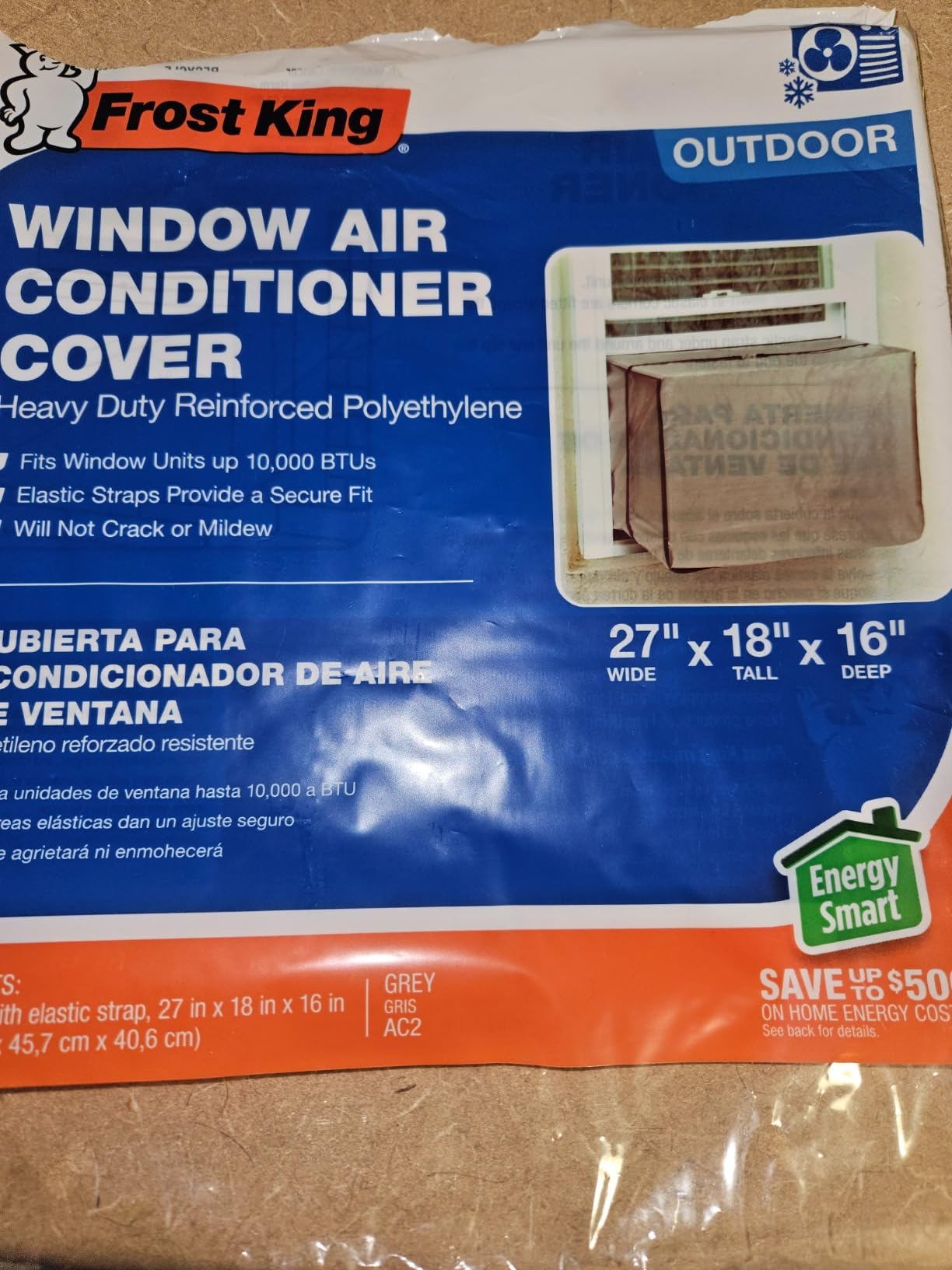 THERMWELL AC2H Air Conditioner Cover, 18 by 27 by 16-Inch, Silver customer photo 1