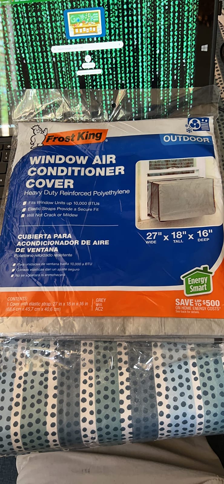 THERMWELL AC2H Air Conditioner Cover, 18 by 27 by 16-Inch, Silver customer photo 2
