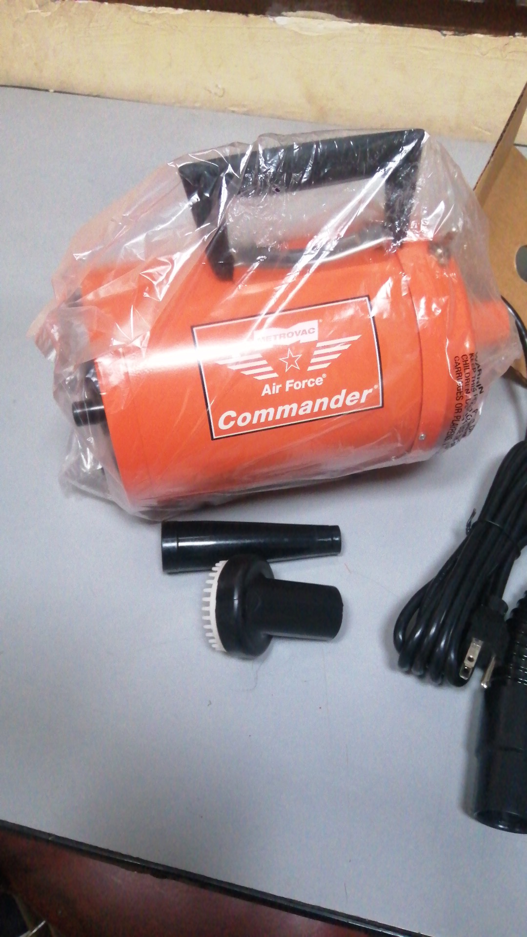 METROVAC AFTD-3: Air Force Commander 2-Speed Dryer - Orange | 4.0 HP | Professional Pet Grooming Blower | Made in USA customer photo 1