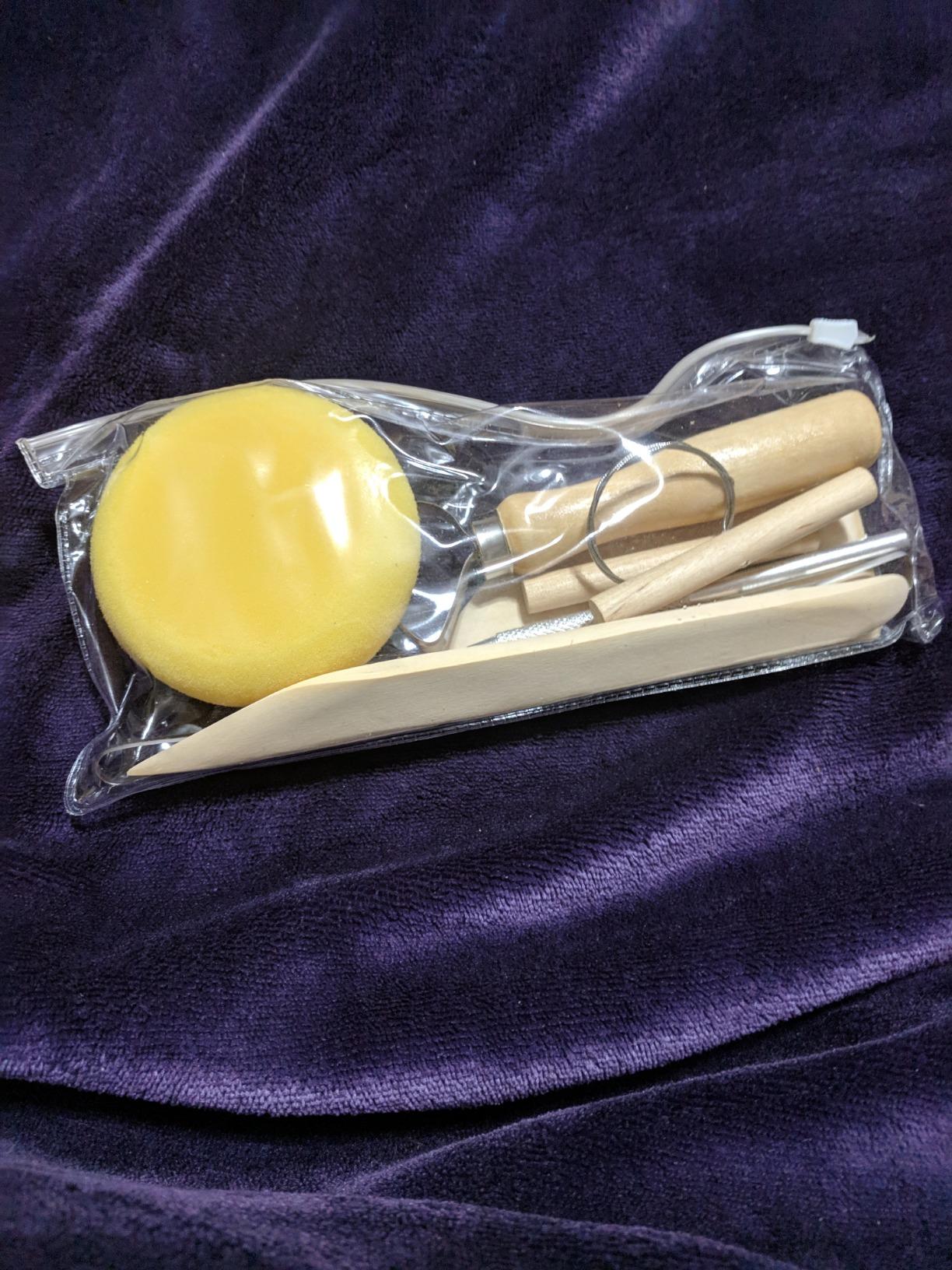 SE Pottery and Clay Carving Tool Set with Wooden Handles- Pottery Kit for Beginners- Clay Sculpting Set of 8 Pcs - 4PT8 customer photo 2