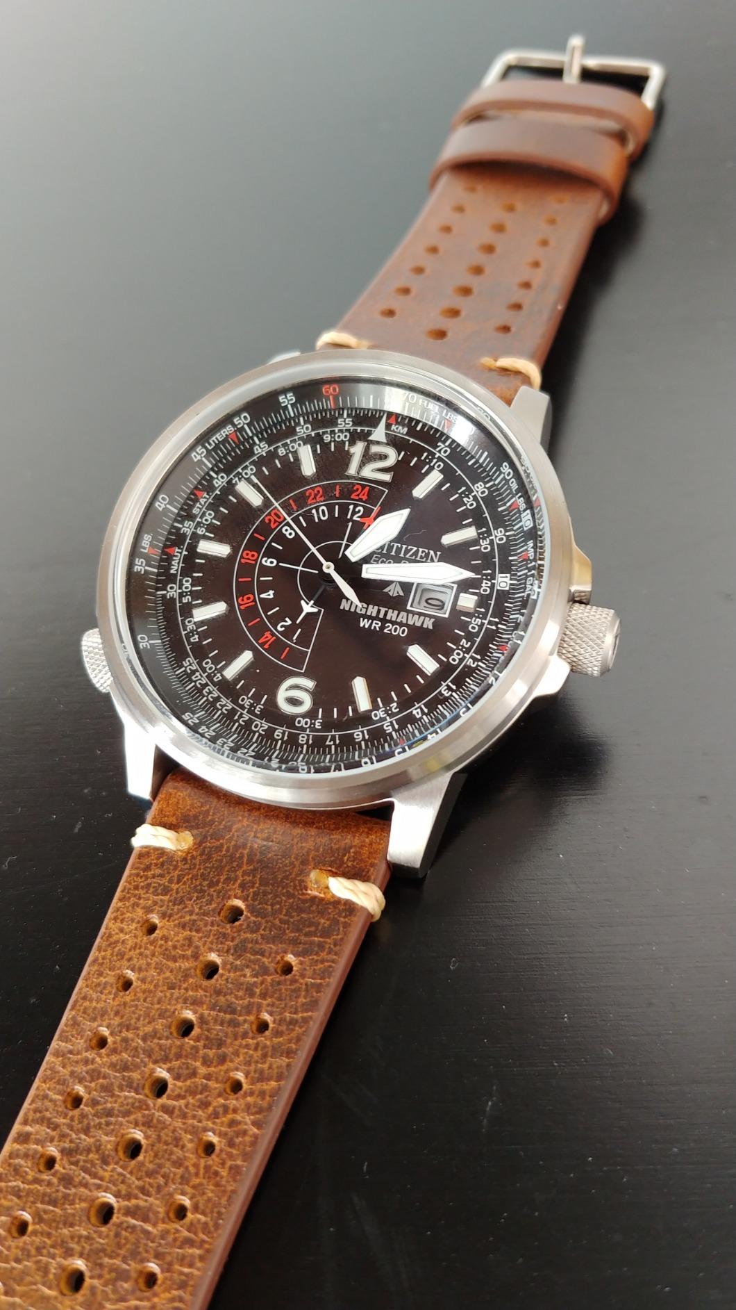 Citizen Men's Eco-Drive Promaster Air Nighthawk Pilot Stainless Steel Watch, Luminous, Black Dial, 42mm (Model: BJ7000-52E) customer photo 1