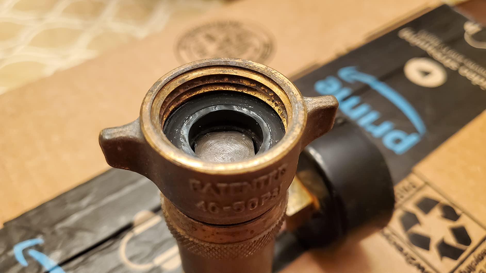 Camco Brass Water Pressure Regulator with Gauge- Helps Protect RV Plumbing and Hoses from High-Pressure City Water - Easy Read Gauge (40064) customer photo 2