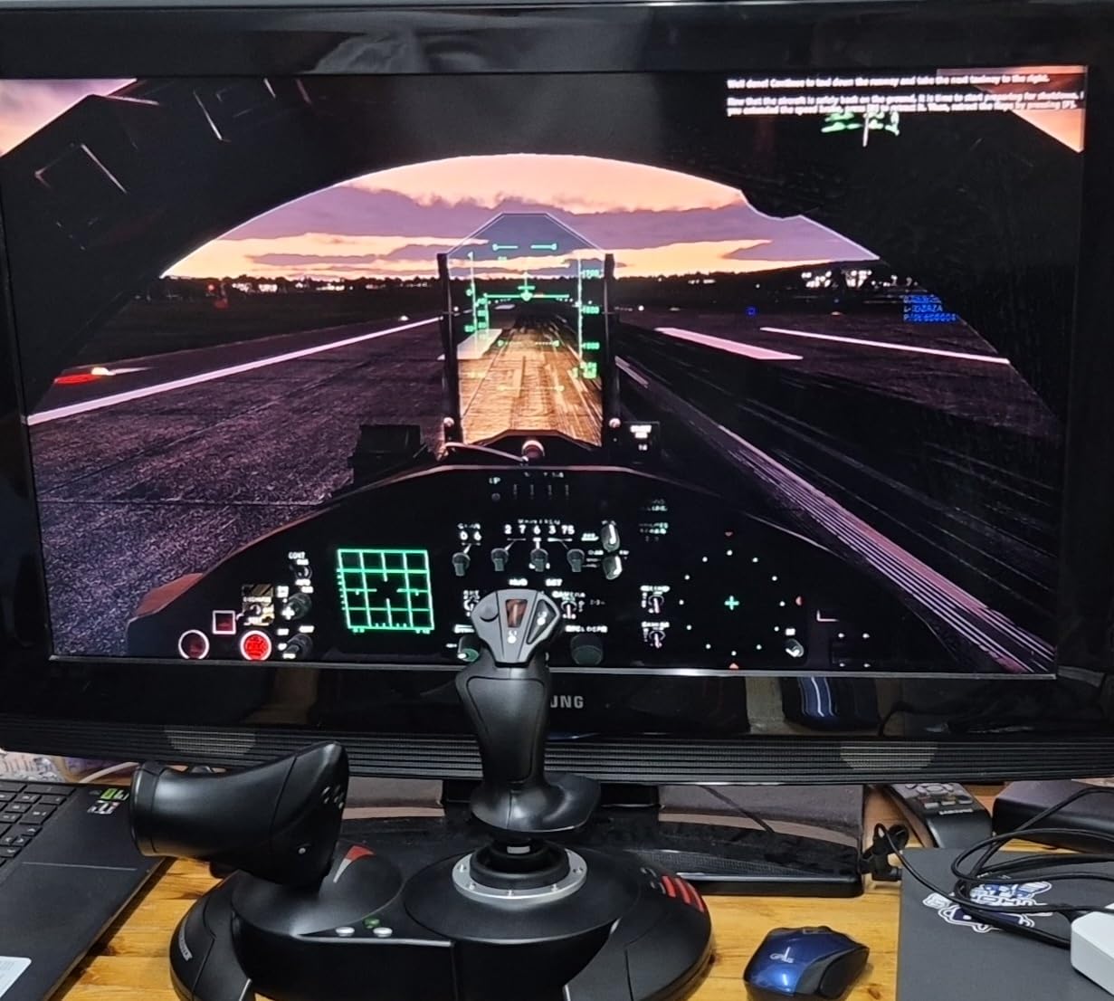 Thrustmaster T-Flight Hotas X USB Flight Sim Stick & Throttle - PC | Detachable design, adjustable resistance, 12 programmable buttons, 5 axes, dual rudder control, preset memory, ergonomic customer photo 1
