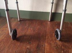 Drive Medical Two-Button Folding Walker with Wheels, Height Adjustable | Two-Button Rolling Walker Features Dual Push-Button Operation, Adjustable Height and Durable Aluminum Frame customer photo 1