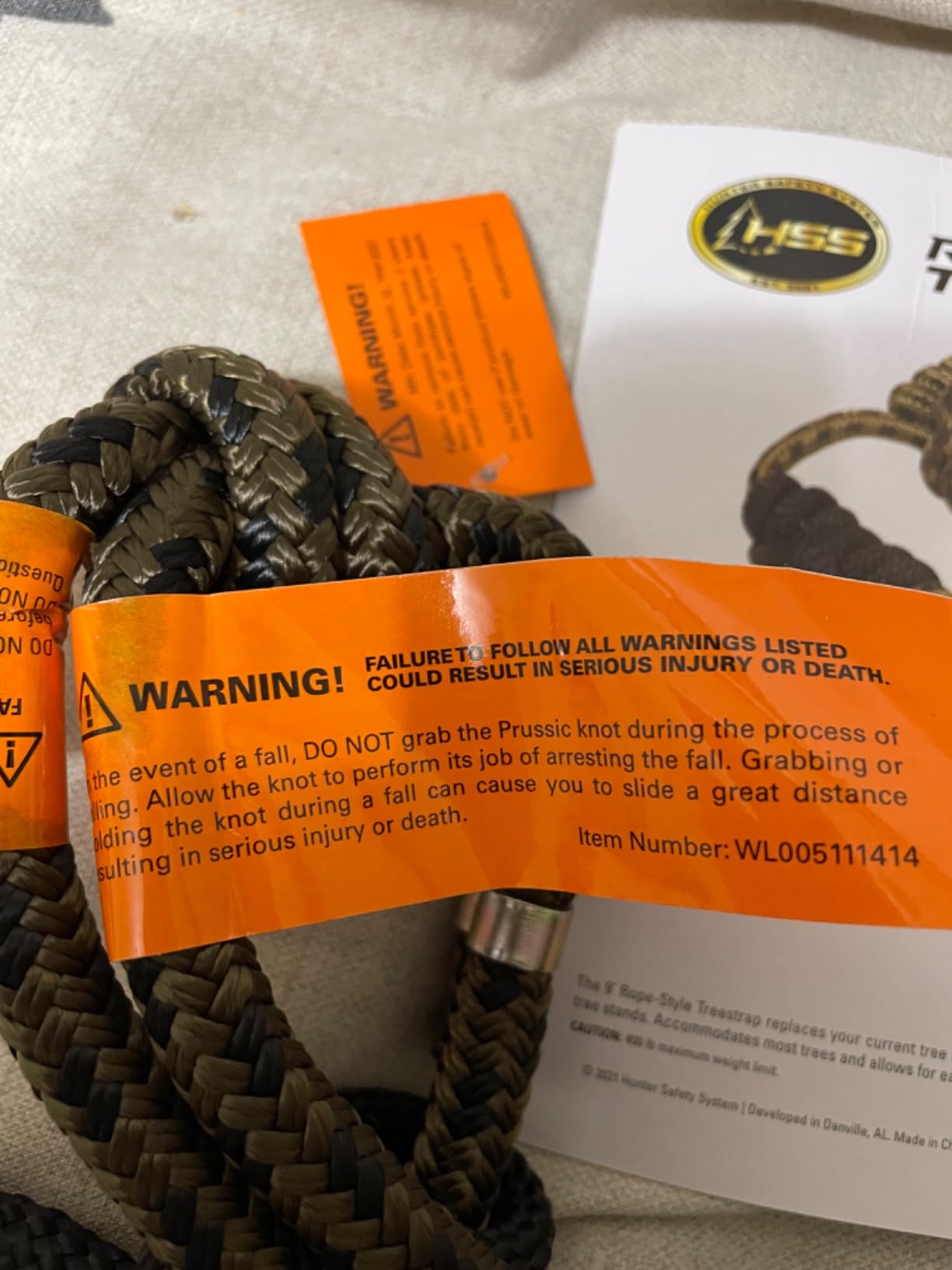 Hunter Safety System Rope Style Treestrap: 9' Hunting Safety Strap with Prussik Knot for Climbing & Treestand Security customer photo 2