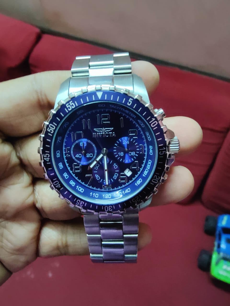 Invicta Men's 1326 Invicta II Chronograph Black Dial Two-Tone Stainless Steel Watch customer photo 1