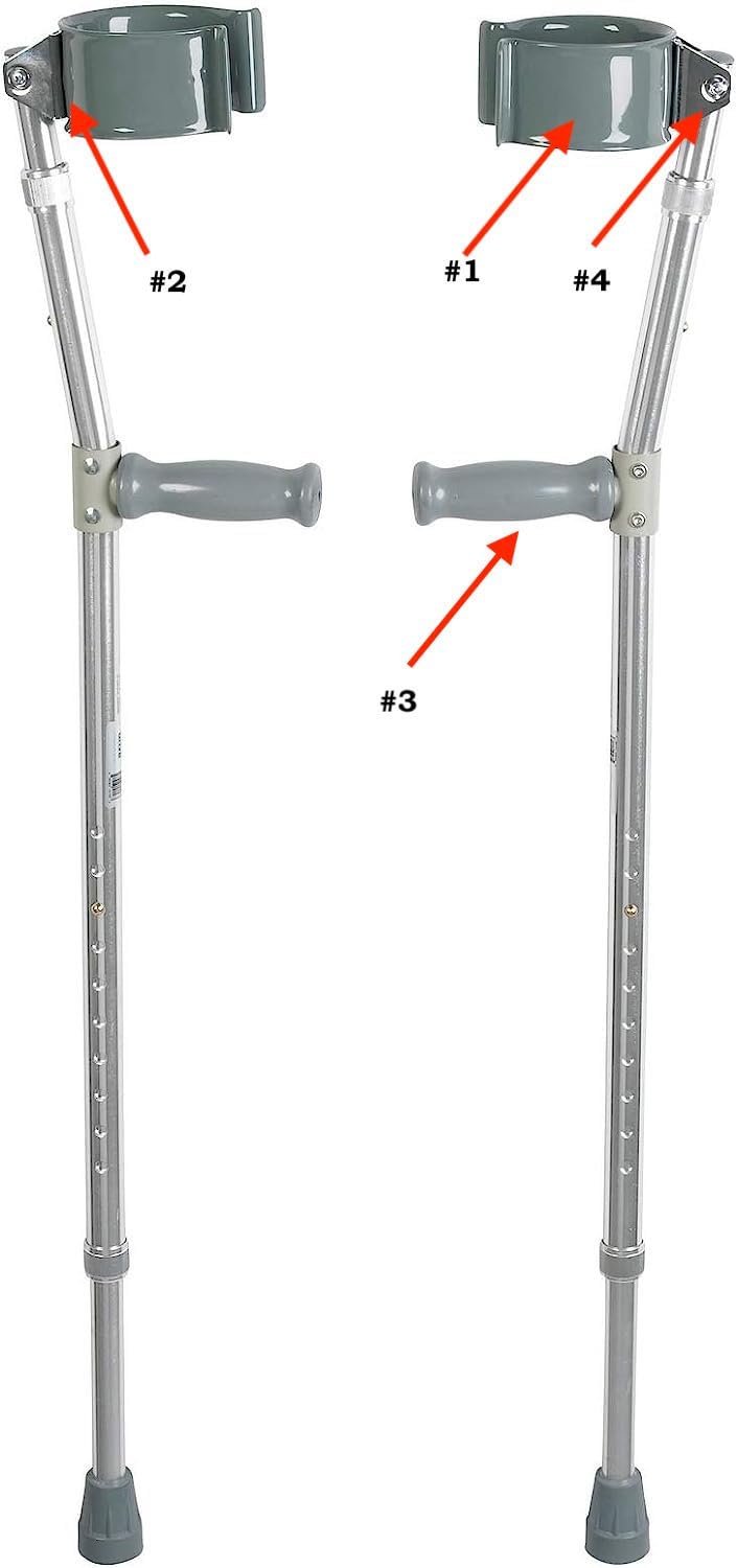 Drive Medical Forearm Crutch, Gray, Adult (10403) | Forearm Crutch Offers Comfortable Underarm Pad and Handgrip for Extra Everyday Stability and Support for Adults customer photo 1