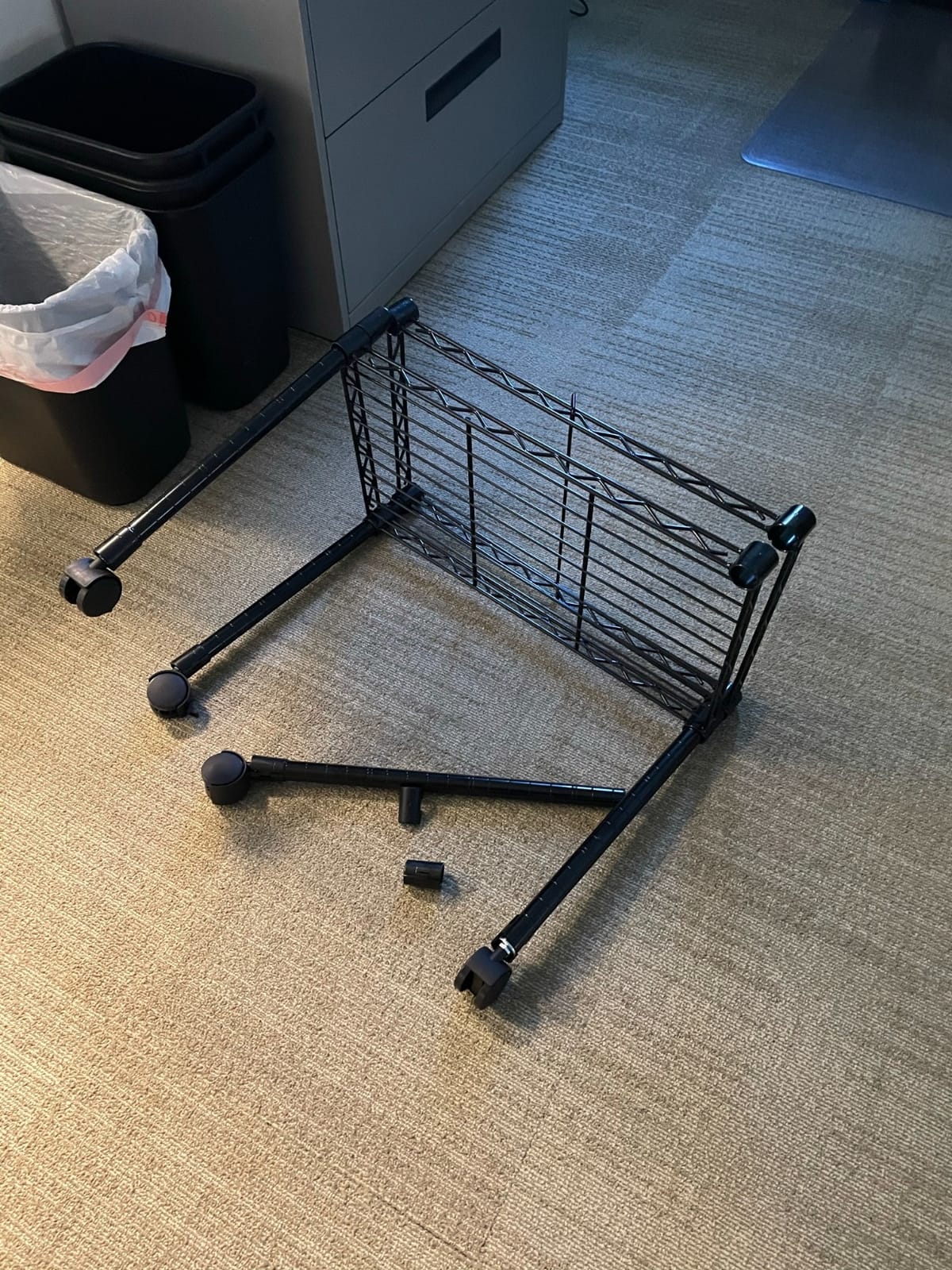 Safco Rolling Cart, Fits Letter and Legal-Size Hanging Folders, Mobile File Storage, Steel, Black customer photo 1