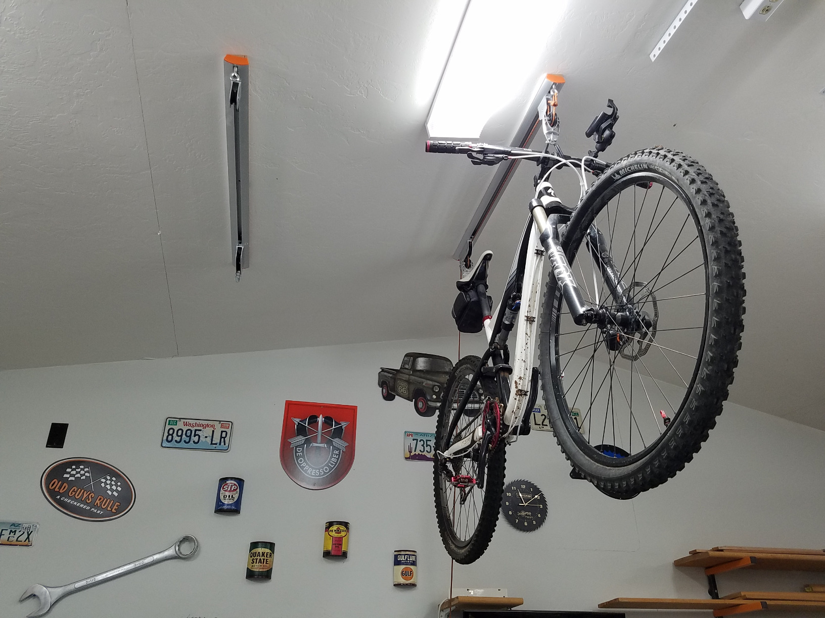 RAD Cycle Products Rail Mount Bike and Ladder Lift for Your Garage or Workshop Holds up to 75 Pounds No Mounting Board Needed customer photo 2