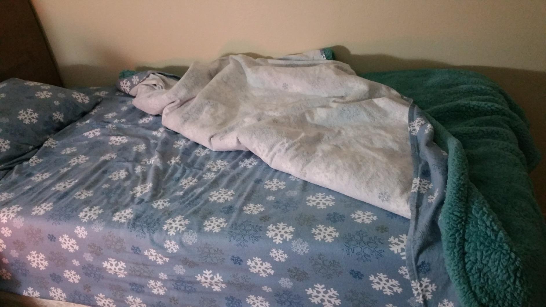 Pointehaven Heavy Weight Flannel Sheet Set, Queen, Snow Flakes - 100% Cotton Flannel Pre-Shrunk - 170 GSM - Deep Pockets - Easy Fit Elastic All Around customer photo 1