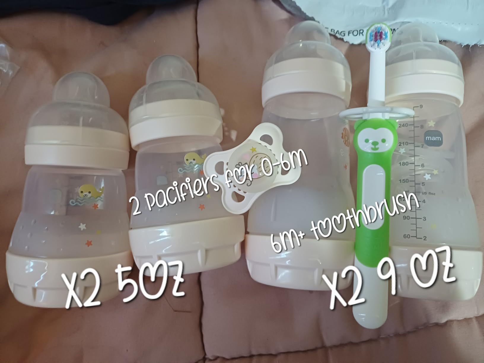 MAM Easy Start Anti-Colic+ Baby Bottle & Pacifier Starter Set 0+Months 6 Pk customer photo 1