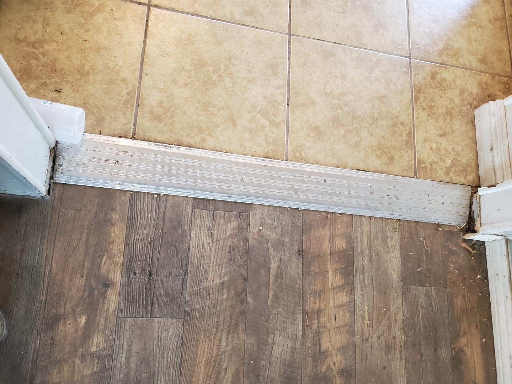 MD Building Aluminum Flat-Profile Threshold, Silver, 4in x 1/4in x 36in | UL Fire Rated, Heavy Traffic Aluminum, Cuts With Hacksaw, Hardware Included, Blocks Drafts Moisture Dust Insects customer photo 1