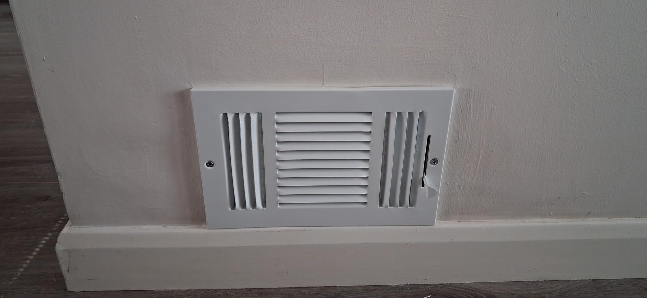 EZ-FLO 10 x 6 Inch (Duct Opening) Air Vent Cover for Wall or Ceiling, Three-Way Ventilation Register, Solid Steel HVAC Register Cover, White customer photo 1