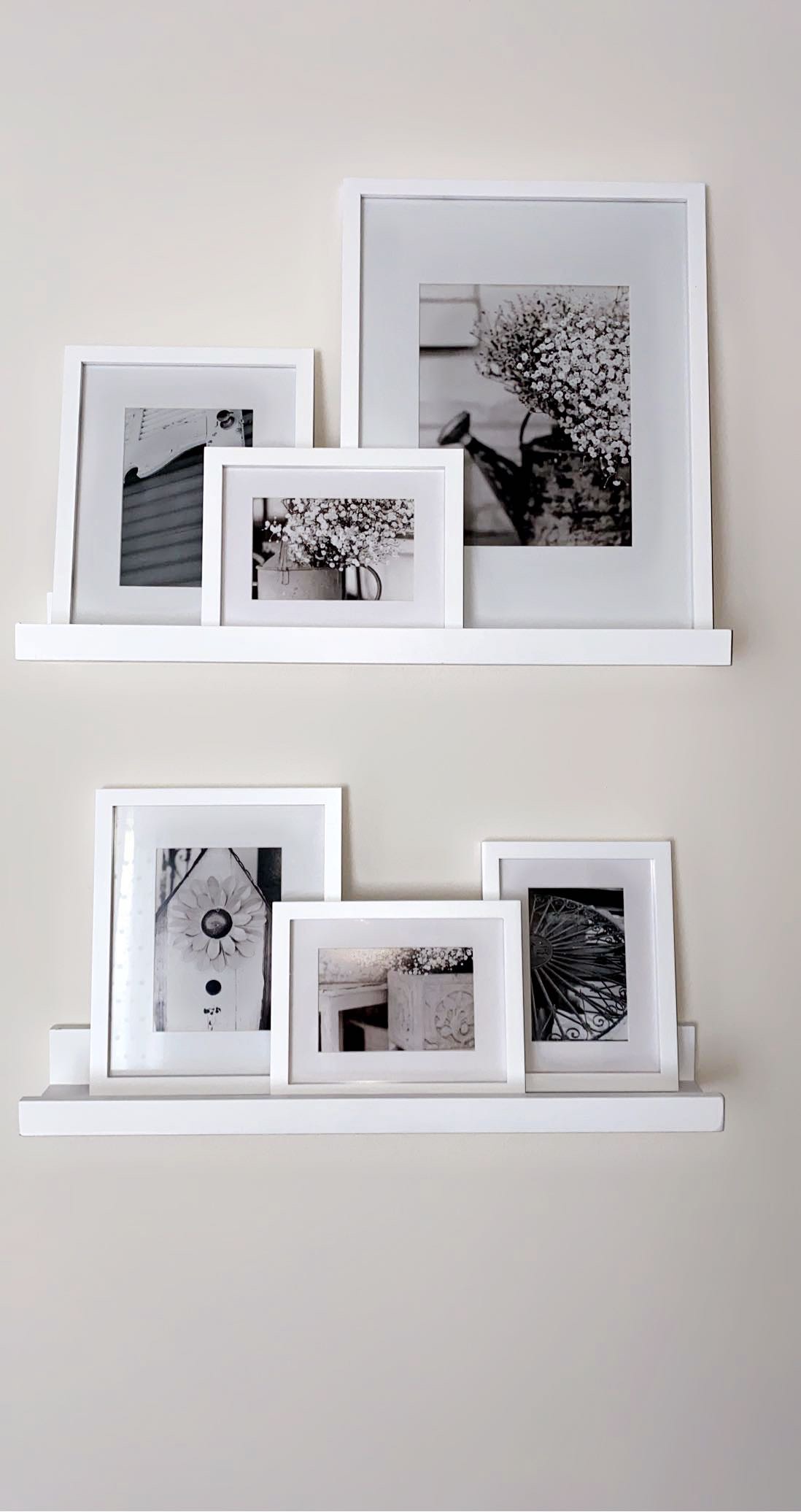Gallery Perfect Multi-Size Picture Frame Set 7 Pack, Black Gallery Wall Frames with Hanging Hardware, Clear Glass - One 12x16, Two 8x10, Four 6x8 Matted Photo Frames for Wall Display customer photo 2