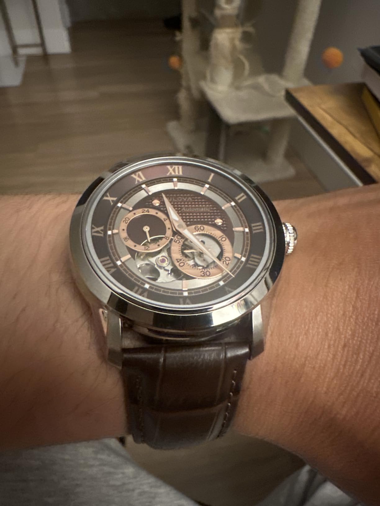 Bulova Men's Classic Sutton 4-Hand Automatic Watch, 24-Hour Sub Dial, Self-Winding, Exhibition Caseback, 42mm customer photo 1