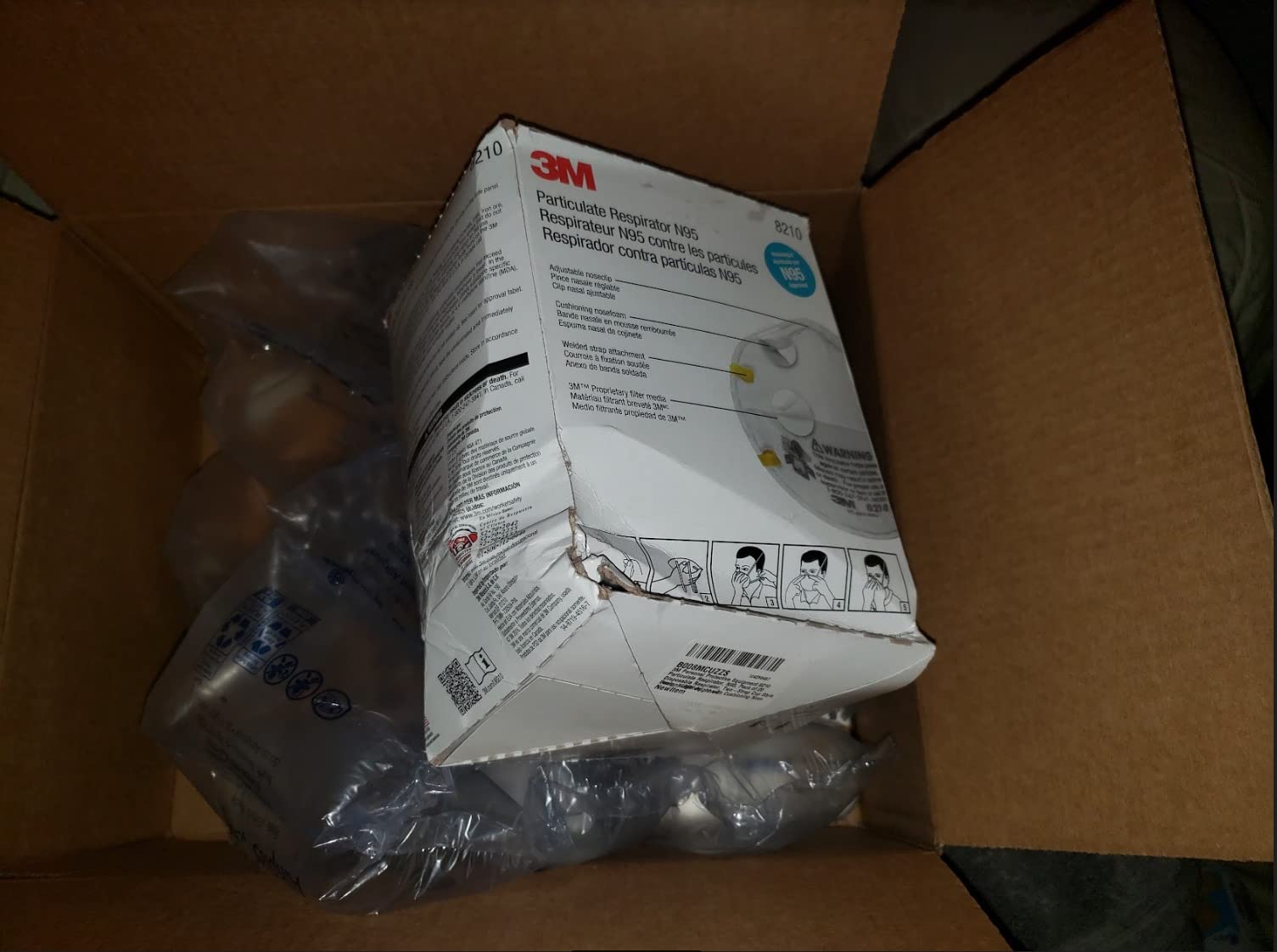 3M Particulate Disposable Respirator 8210, N95, Pack of 20, NIOSH APPROVED | Two-Strap Cup Style Design, Lightweight, Cushioning Nose Foam customer photo 2