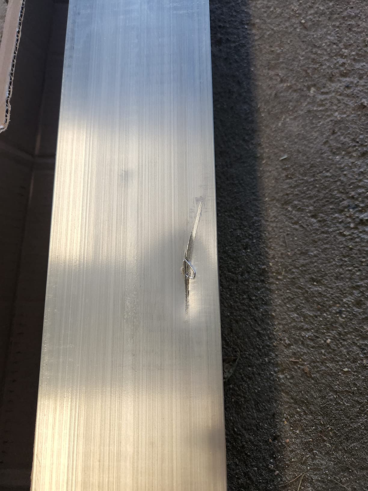 Bon Reinforced Aluminum H Screed 1 1/2 in. x 3 1/2 in. x 14 ft. with Welded End Cap for Stronger, Straighter, and Longer Lasting Concrete Finishing customer photo 1