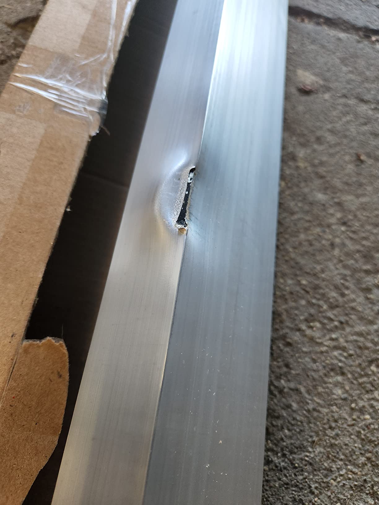 Bon Reinforced Aluminum H Screed 1 1/2 in. x 3 1/2 in. x 14 ft. with Welded End Cap for Stronger, Straighter, and Longer Lasting Concrete Finishing customer photo 2