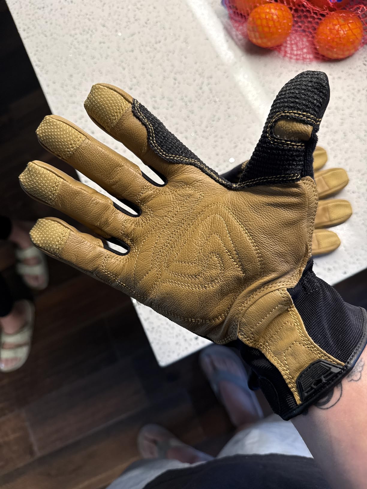 Ironclad Ranchworx Work Gloves RWG2, Premier Leather Work Glove, Performance Fit, Durable, Machine Washable customer photo 1