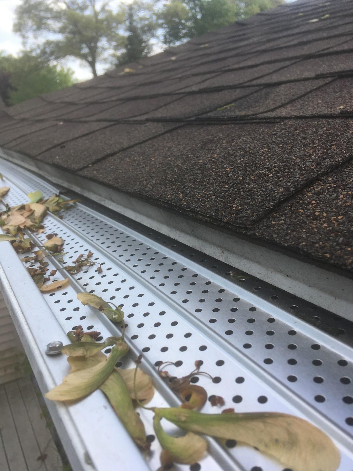 FlowGuard Gutter Guard, USA Made Professional DIY 5 Inch 50-Year Gutter Cover Leaf Protection System - White - Aluminum - 102 Feet - by FlexxPoint customer photo 1