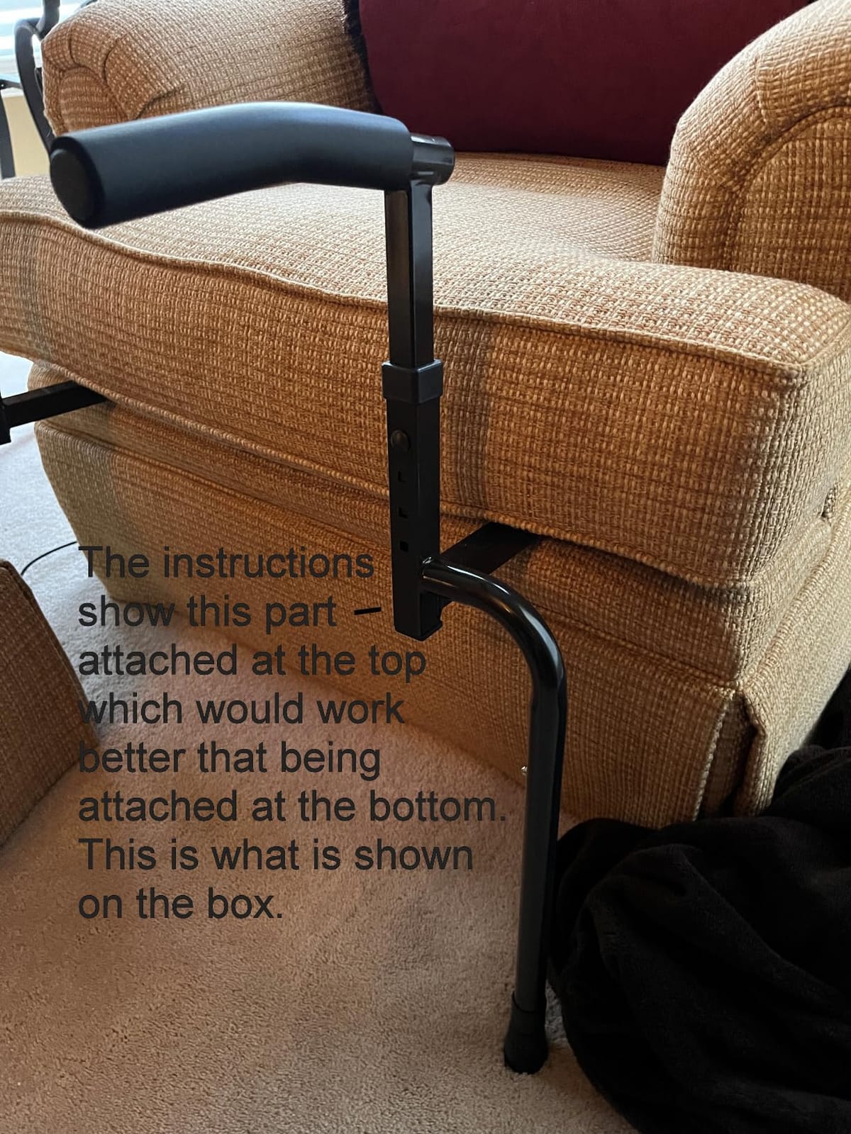 Able Life Universal Stand Assist with Legs, Chair Lift-Assist for Elderly, Grab Bar Standing Aid for Seniors, Daily Living Mobility Aid, Brown customer photo 2